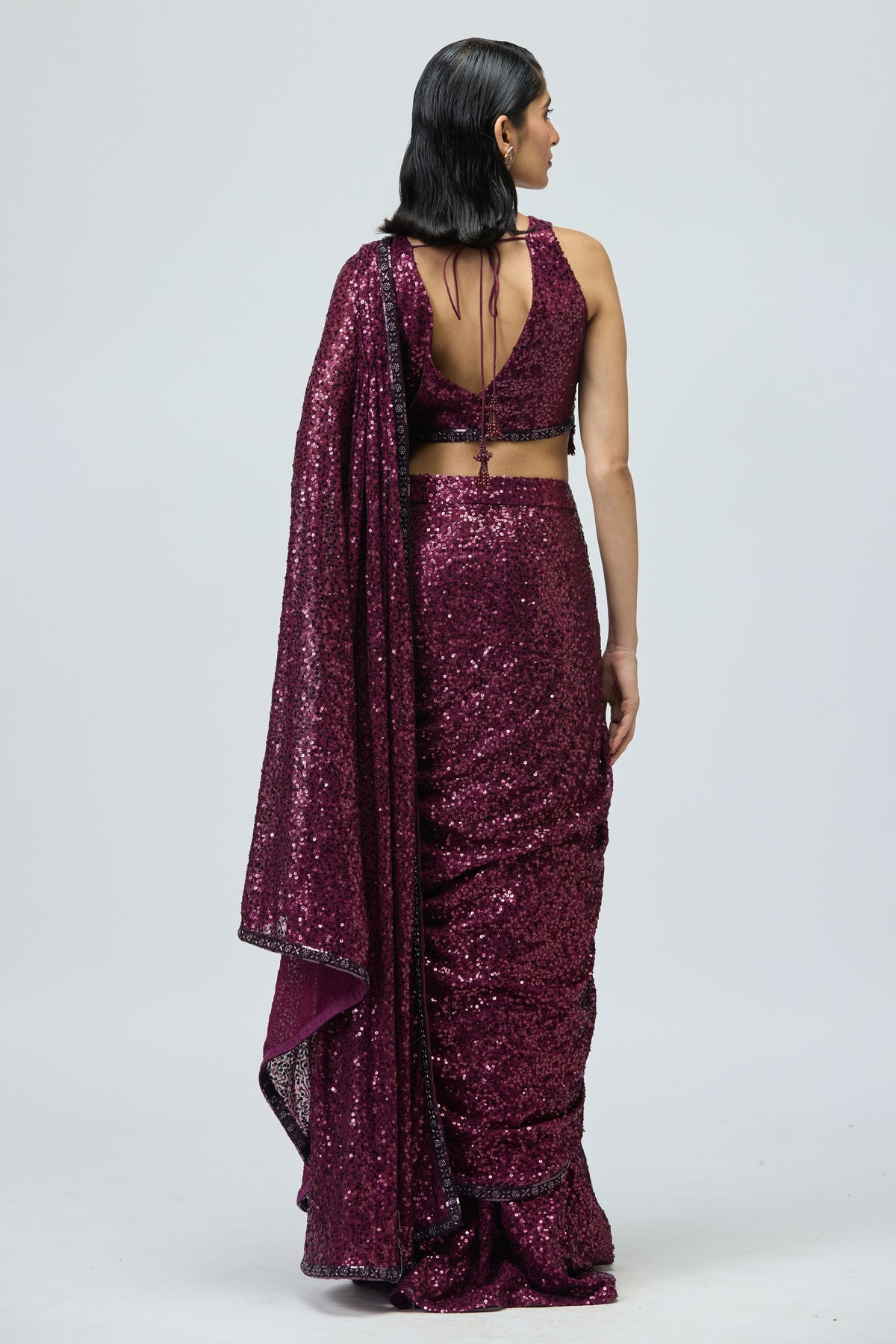 Sequin Drape Saree