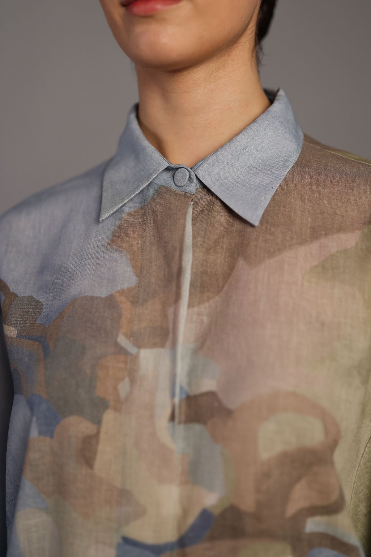 Diffuse Pastel Blue and Green Shirt