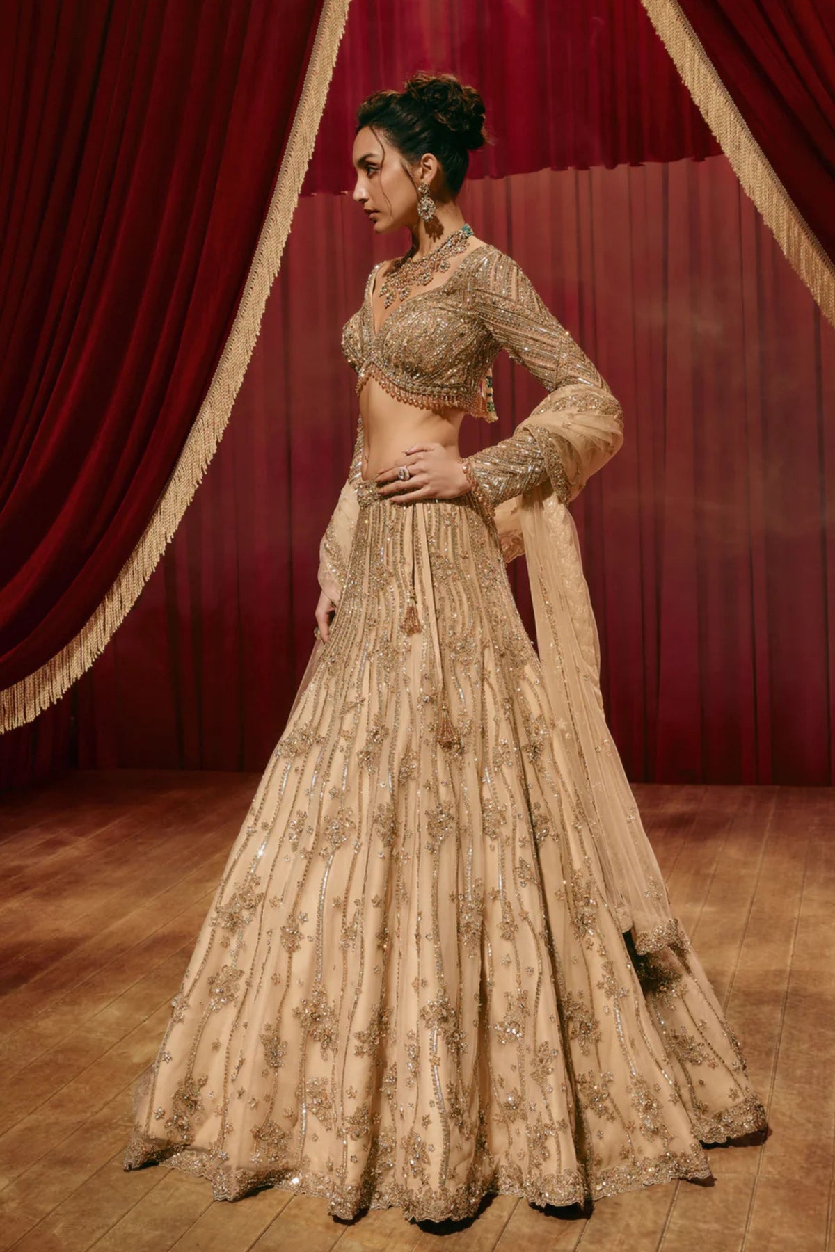 Ivy Gold Lehenga Set