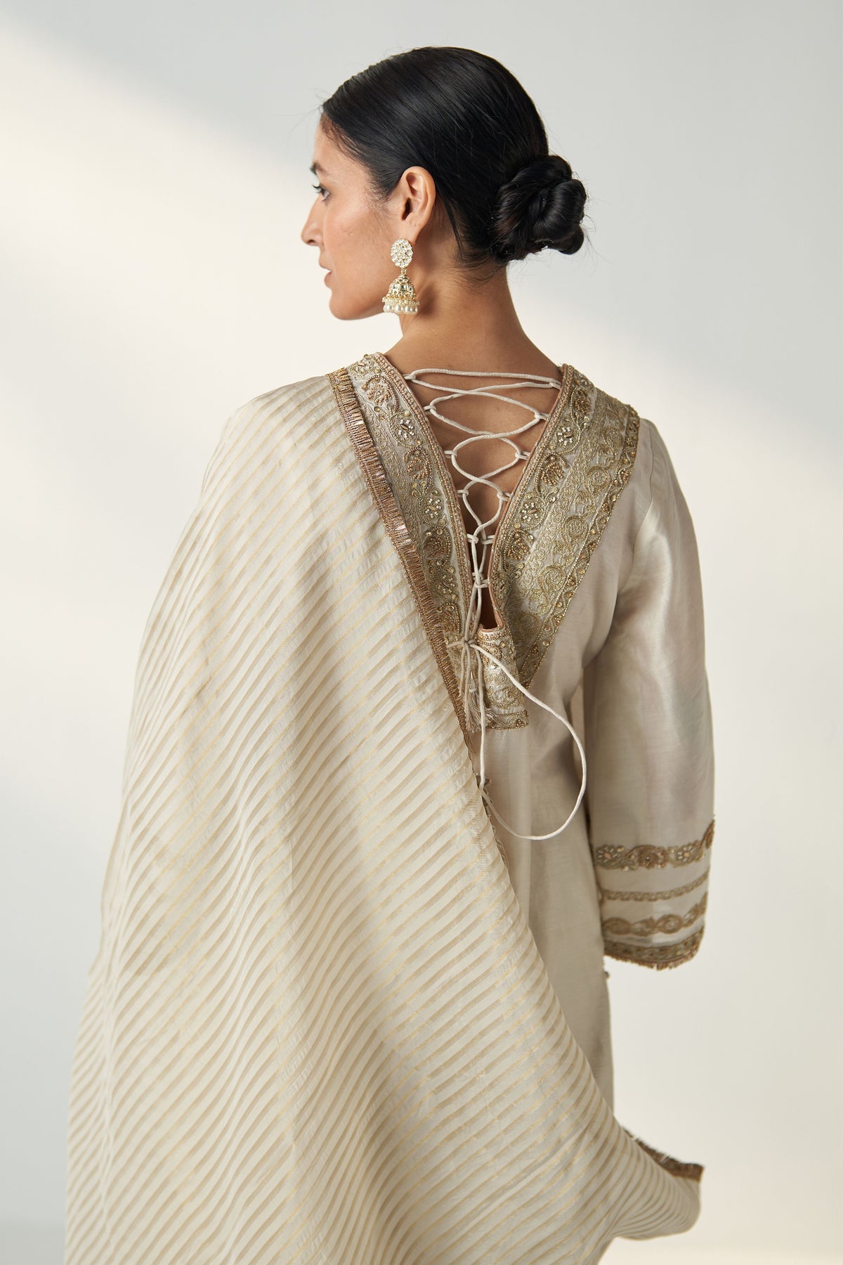 Roop Ivory Kurta Pant Set