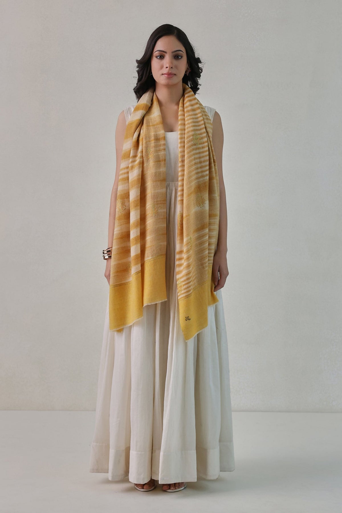 Palla Needlework Yellow Stole