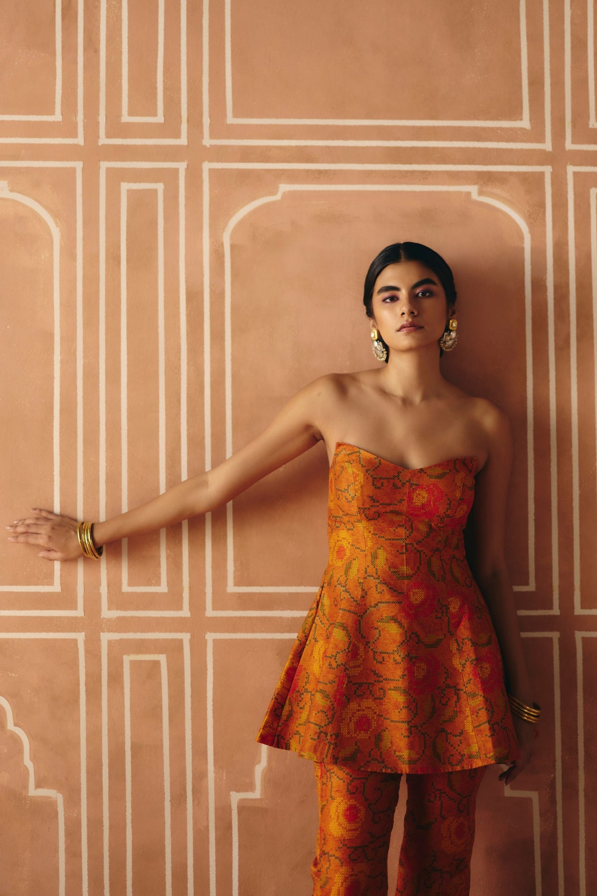 Burnt Orange Peplum Co-ord