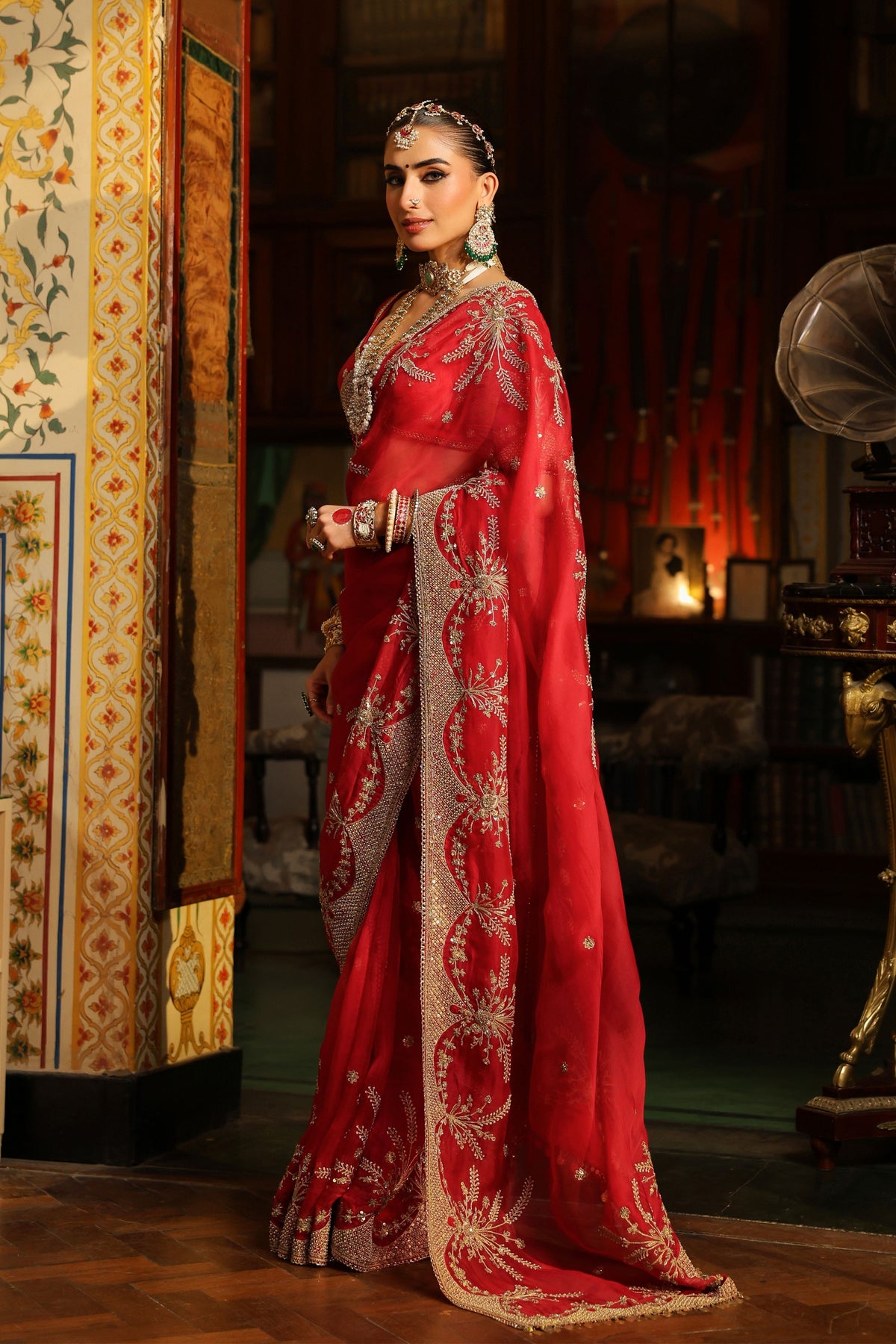 Ahista Red Saree Set