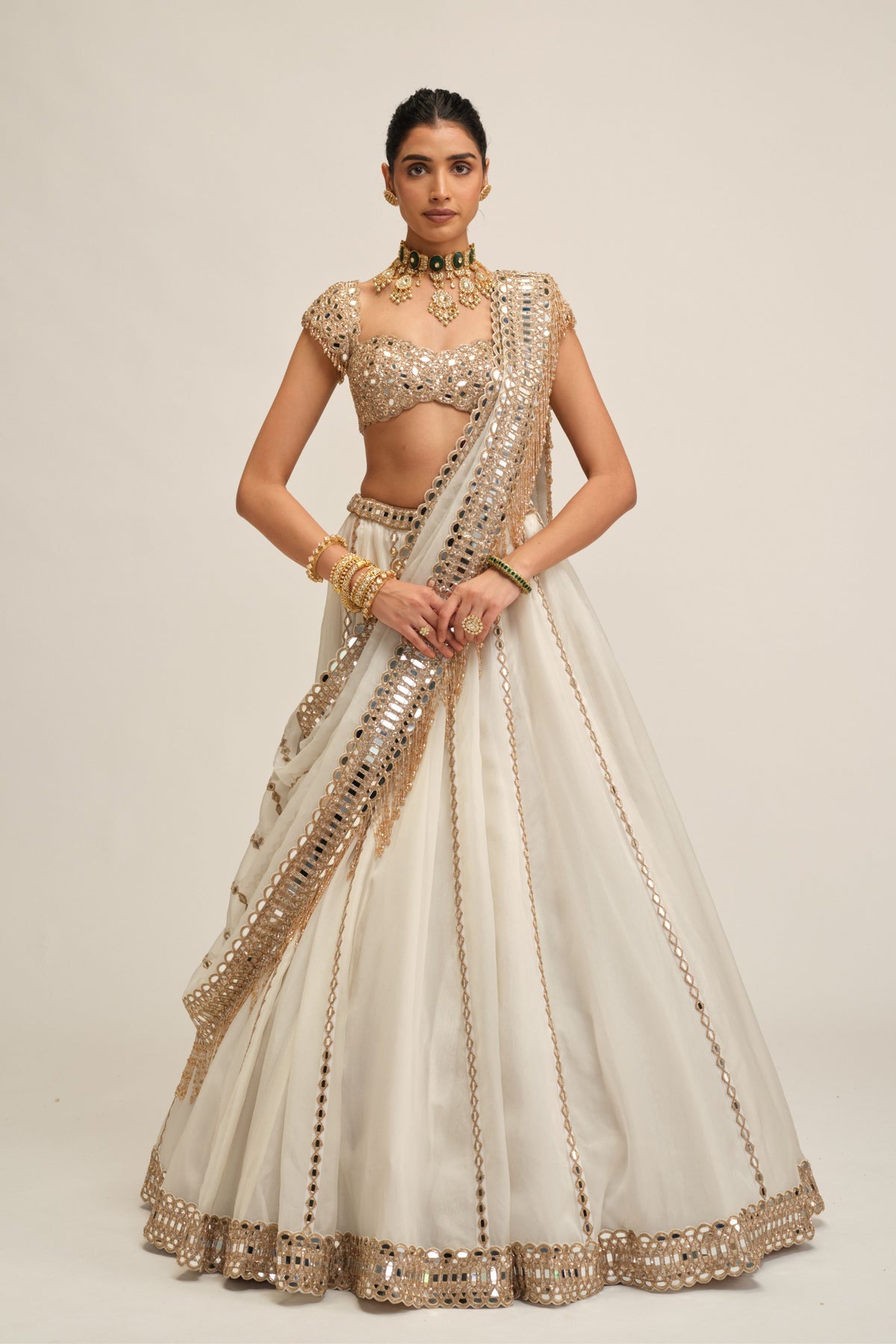 Off White Lehenga Set