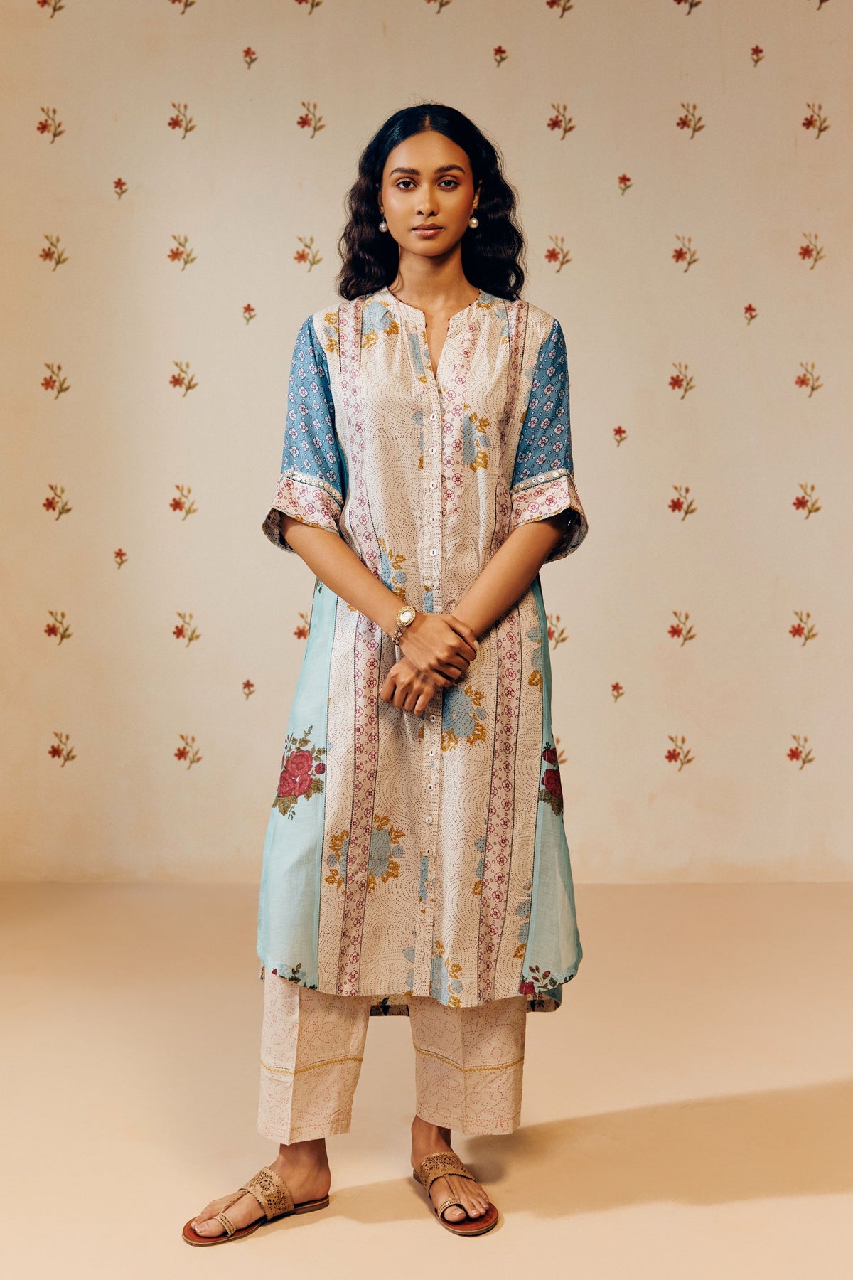 Off-white Khadi Cotton Kurta Set
