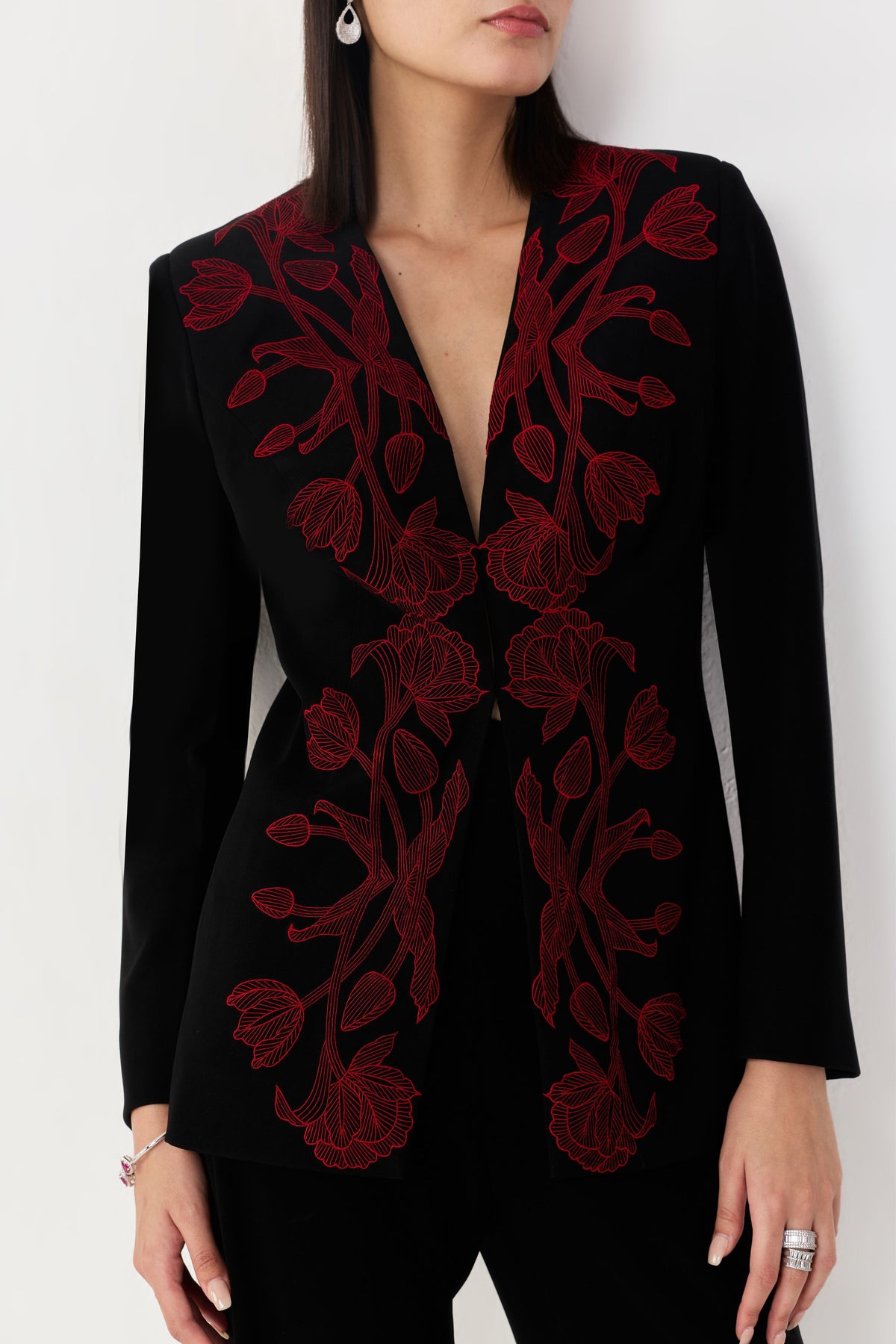 Wild Tulip Collarless Blazer