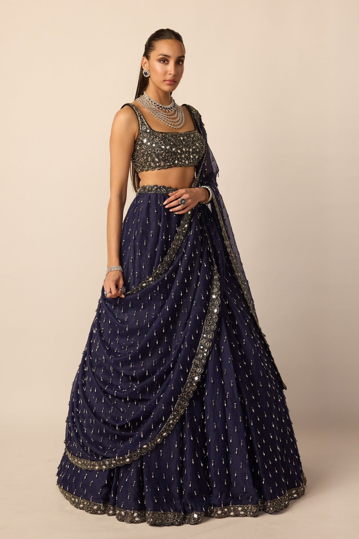 Deep Blue Lehenga Set