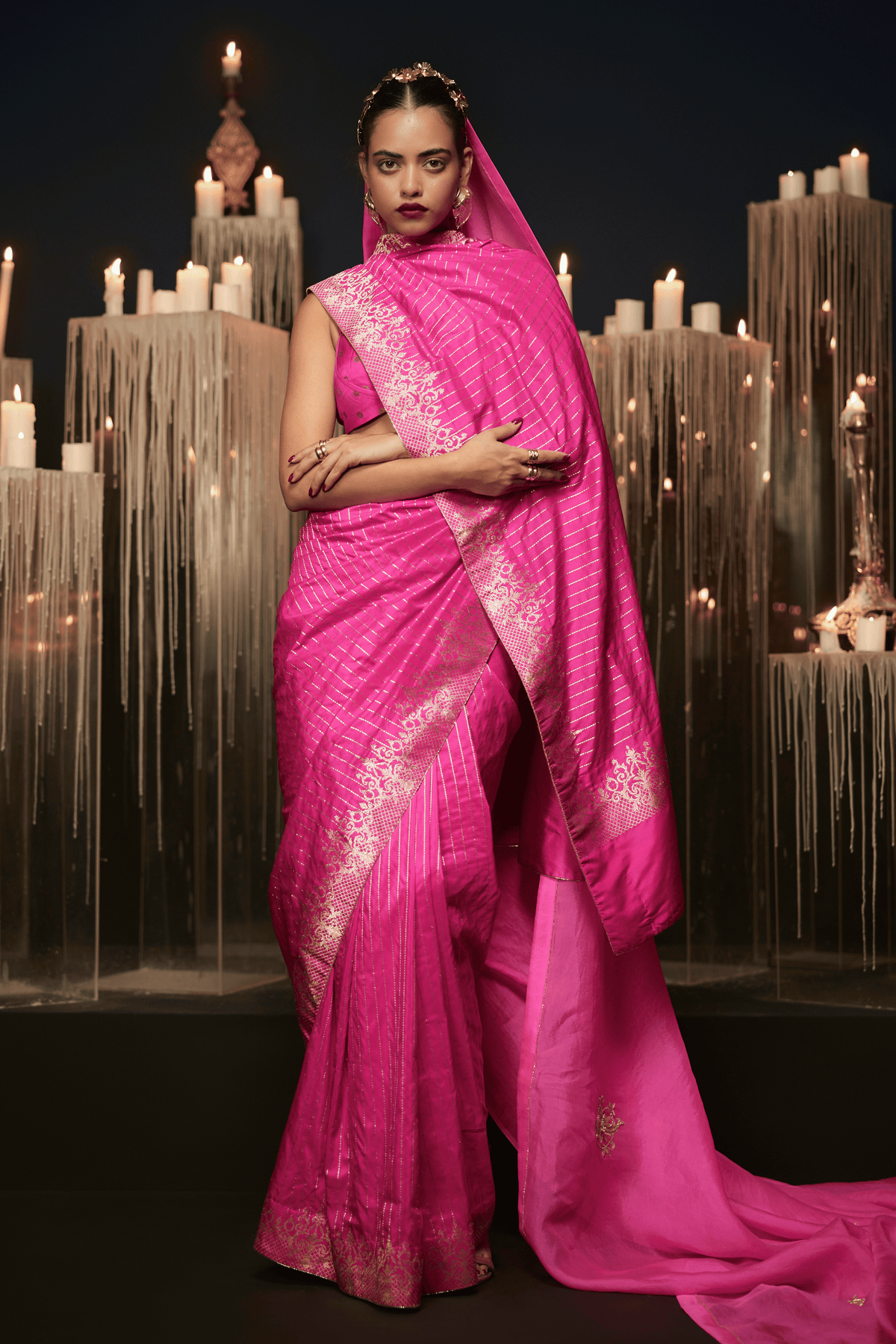 Femme Fatale Saree in Pink
