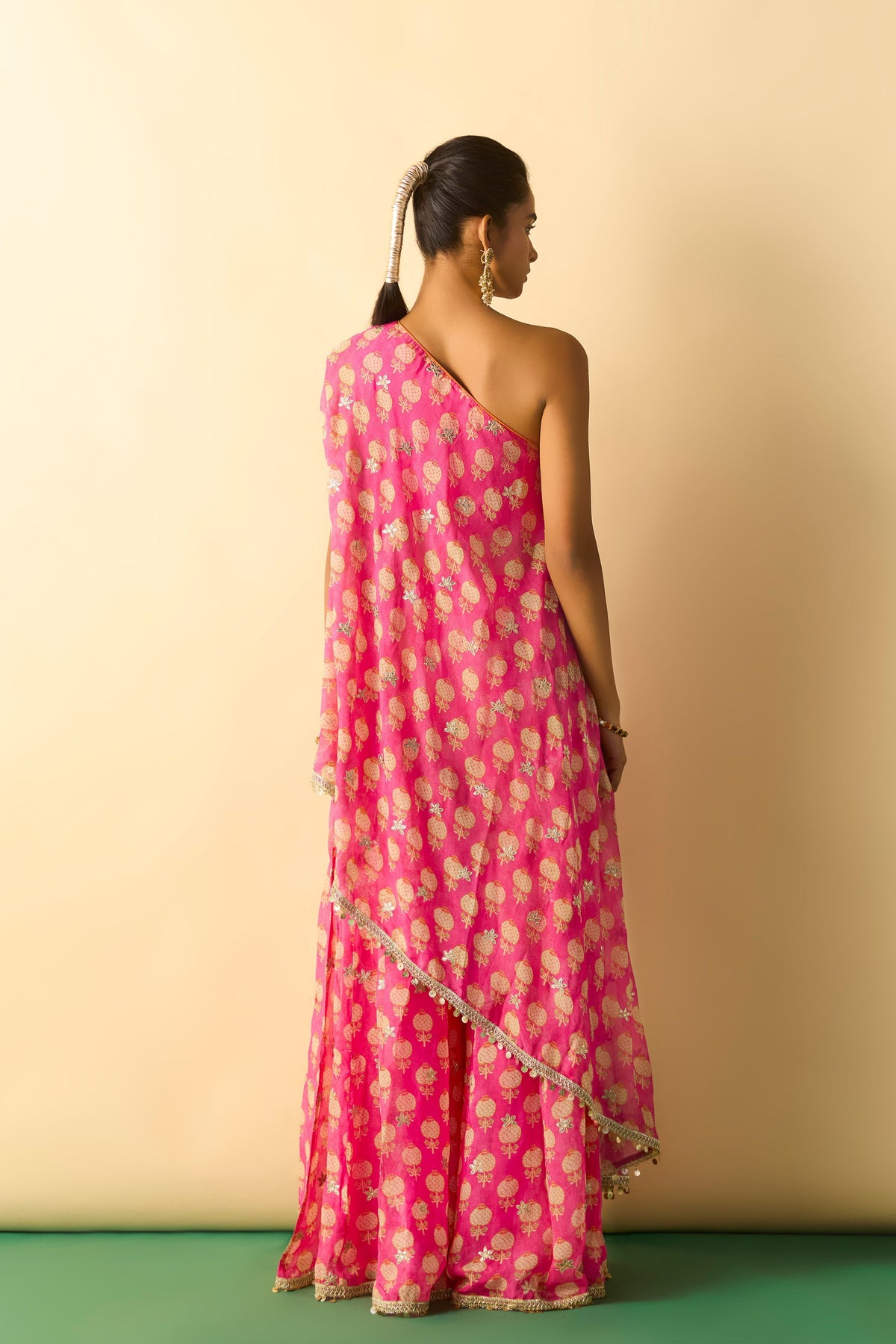 Dia Pink One Shoulder Set
