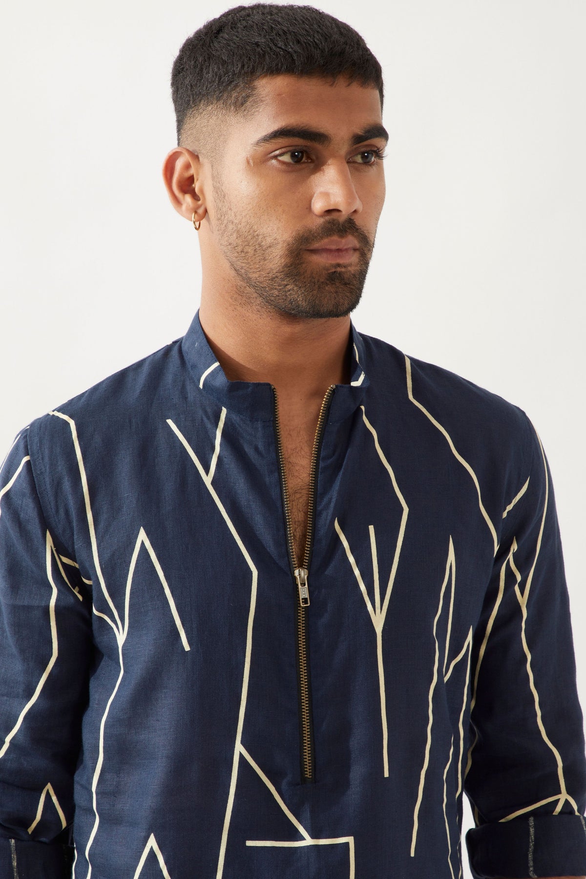 Rory Metal Navy Kurta