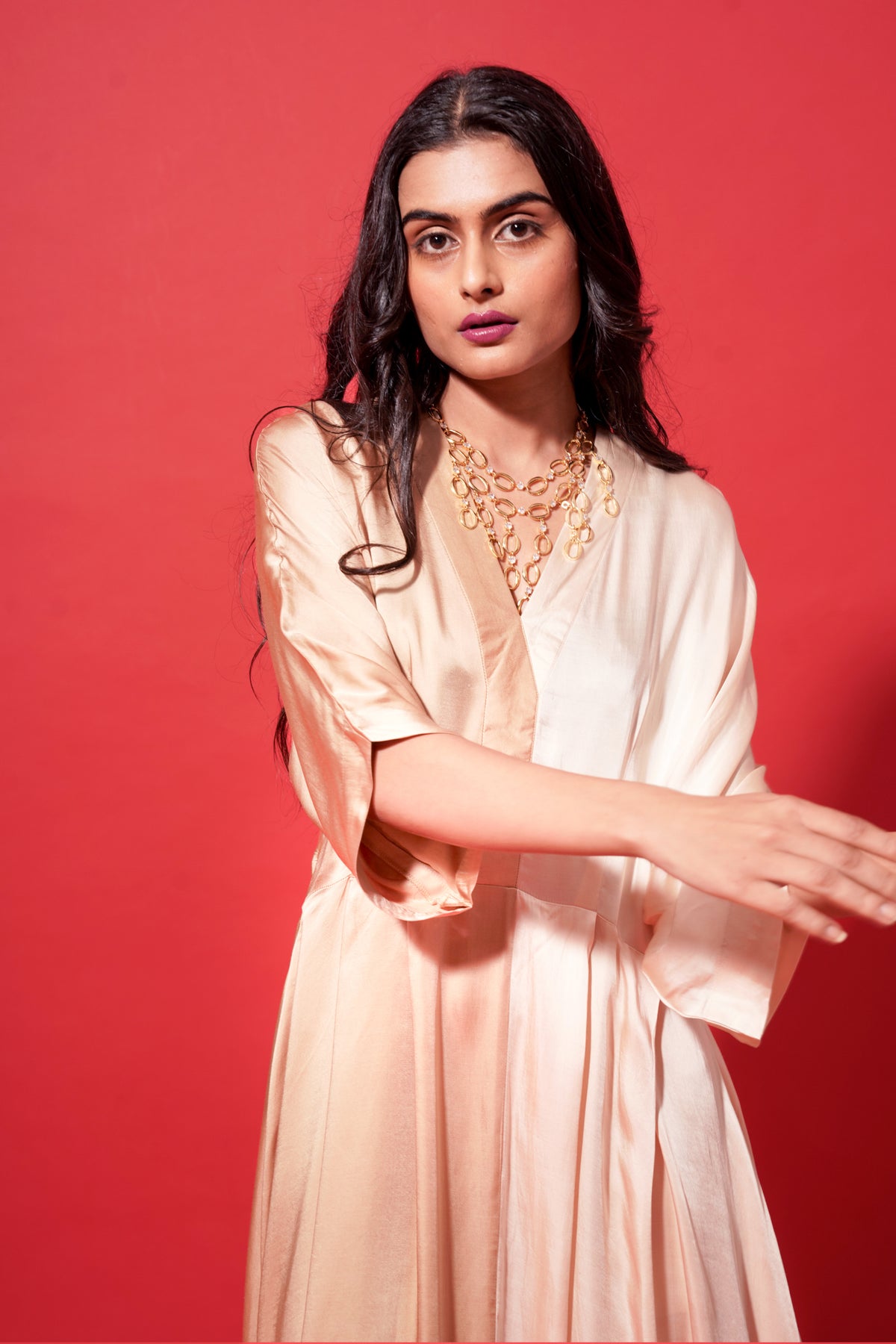 Ivory and Golden Lumina Dress