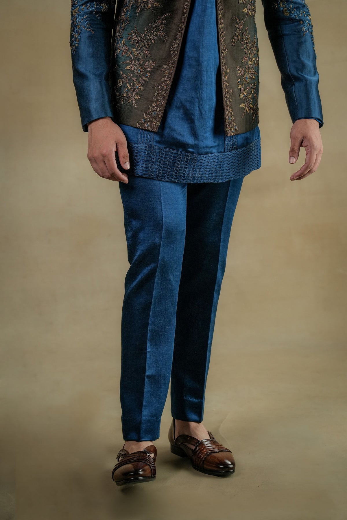 Teal Omber Short Kurta Set