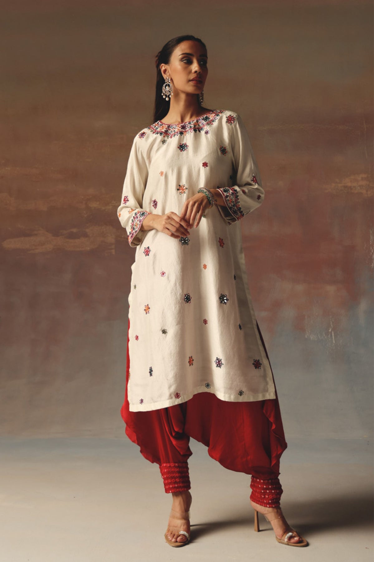 Multicolor Silk Kurta