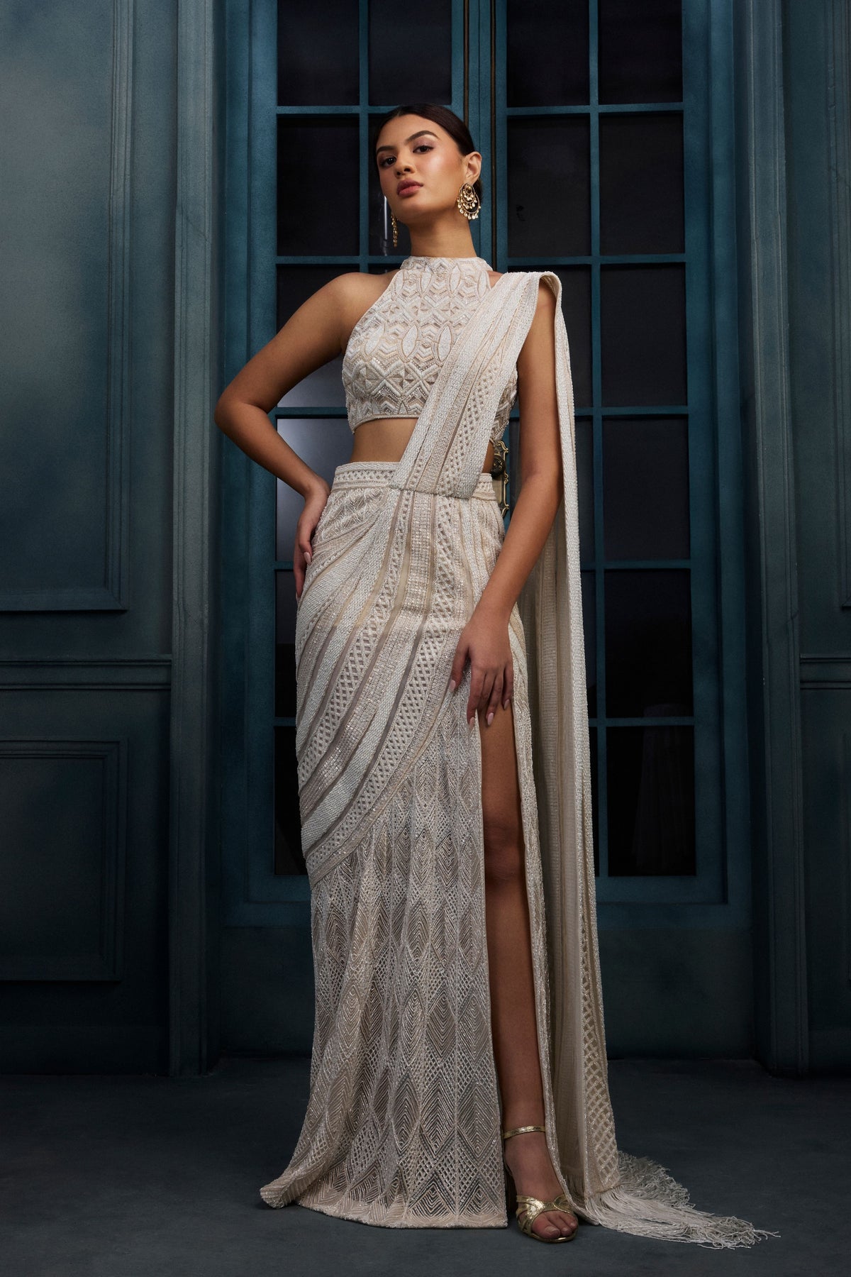 Rare Draped Saree Set