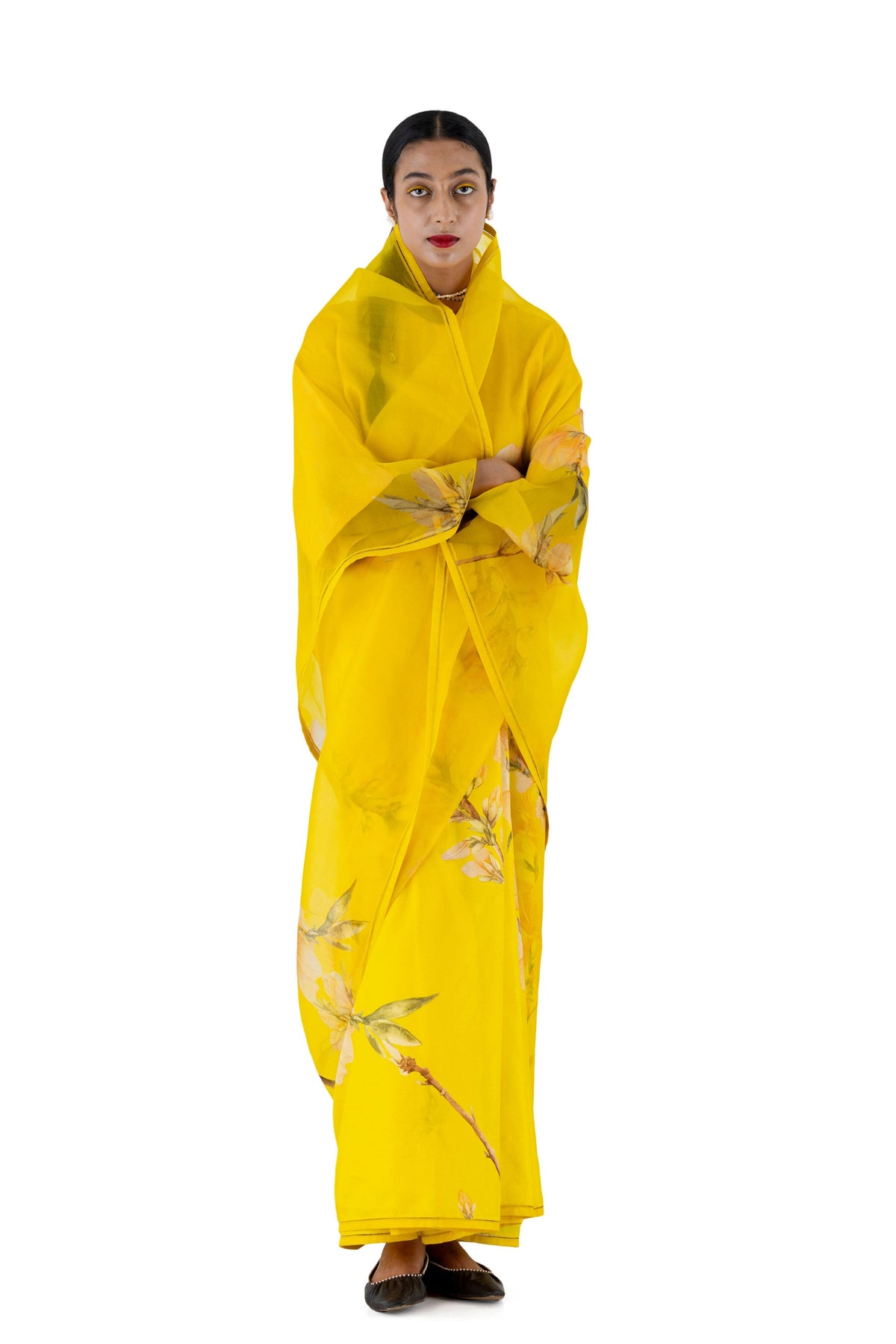 Agati Yellow Saree