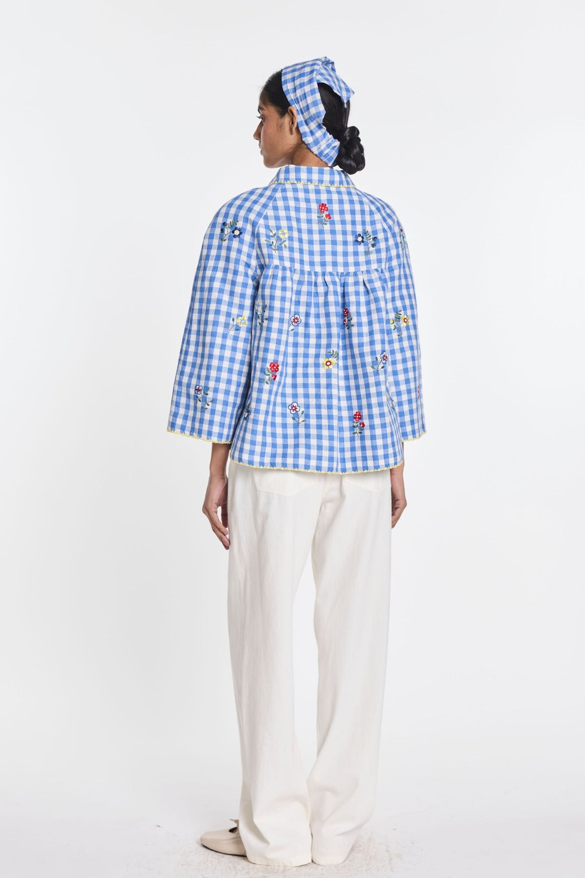 Baptisia Blue Gingham Jacket