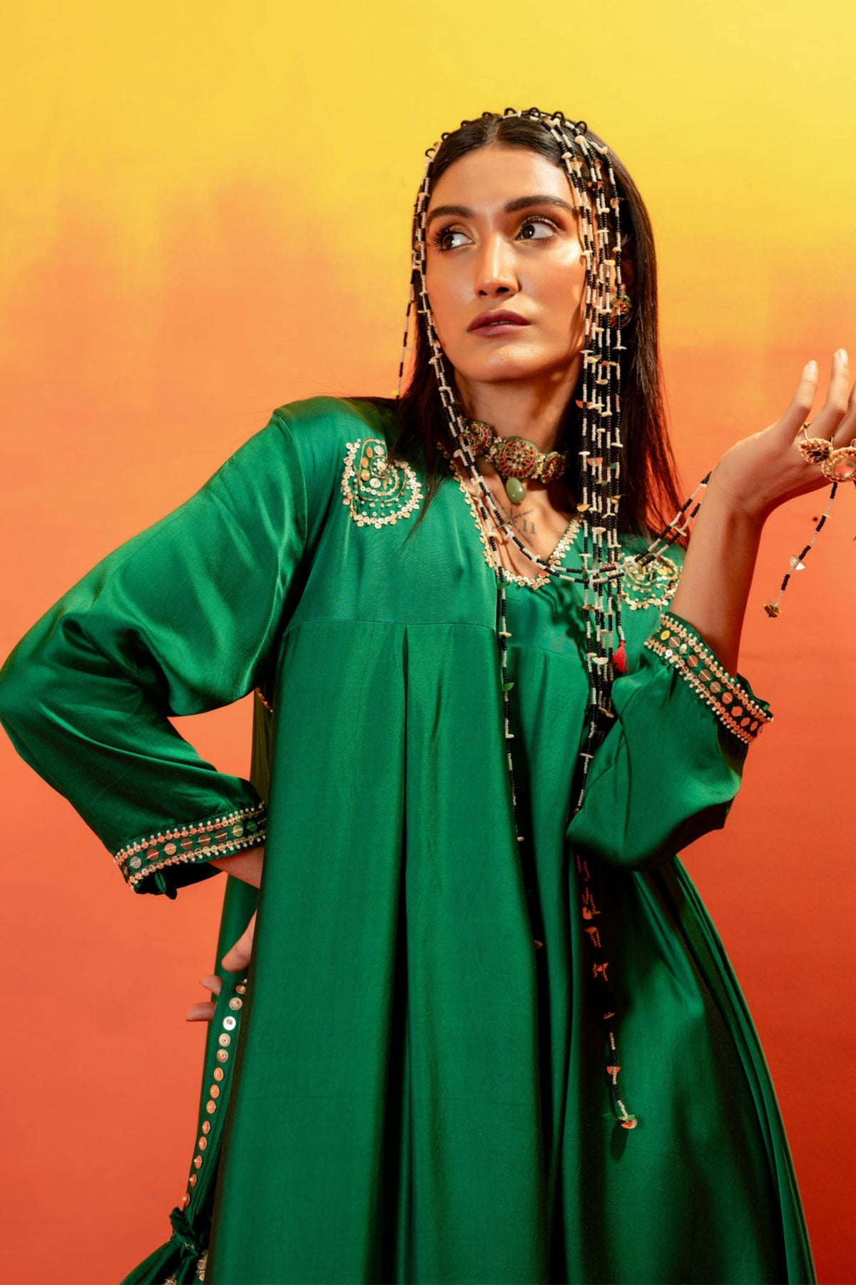 Vani Green Tunic