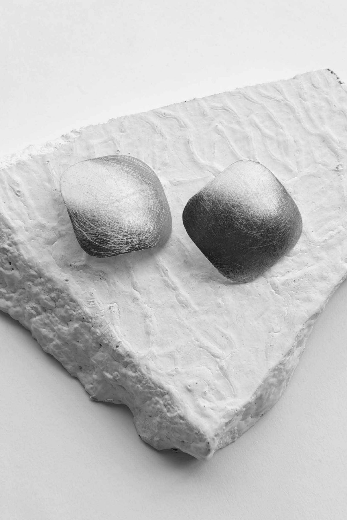 Square Duomo Silver Earrings