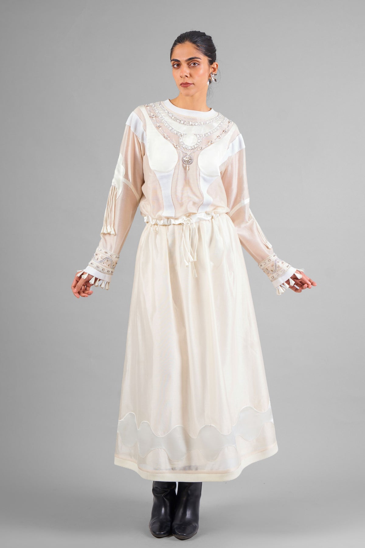Ornament Flared Skirt Set