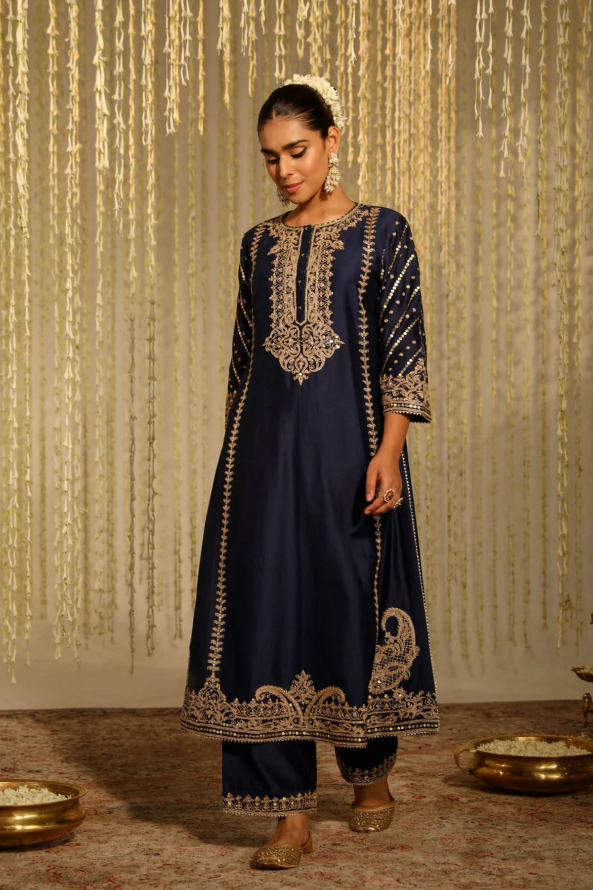 Sabirah Blue Palazzo Set