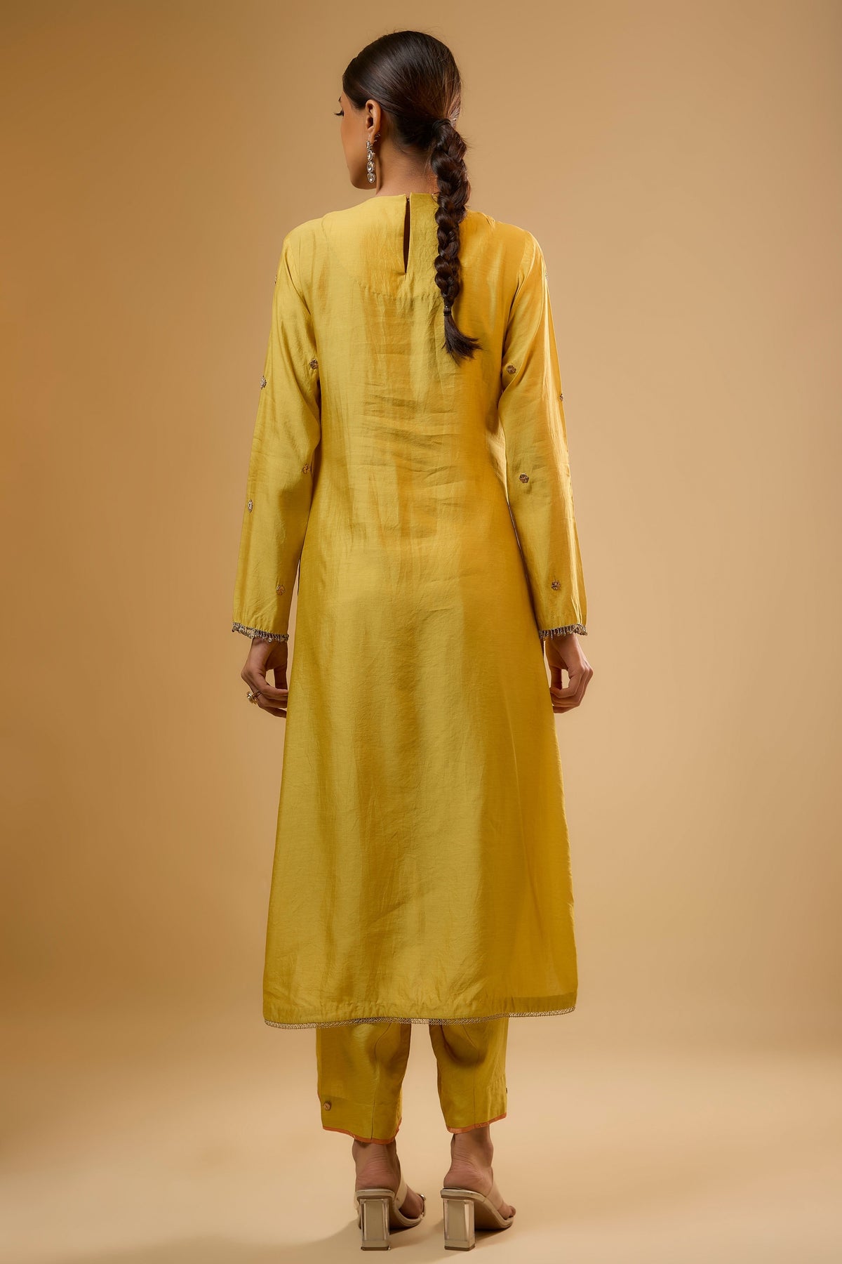Lotus Yoke Yellow Kurta Set