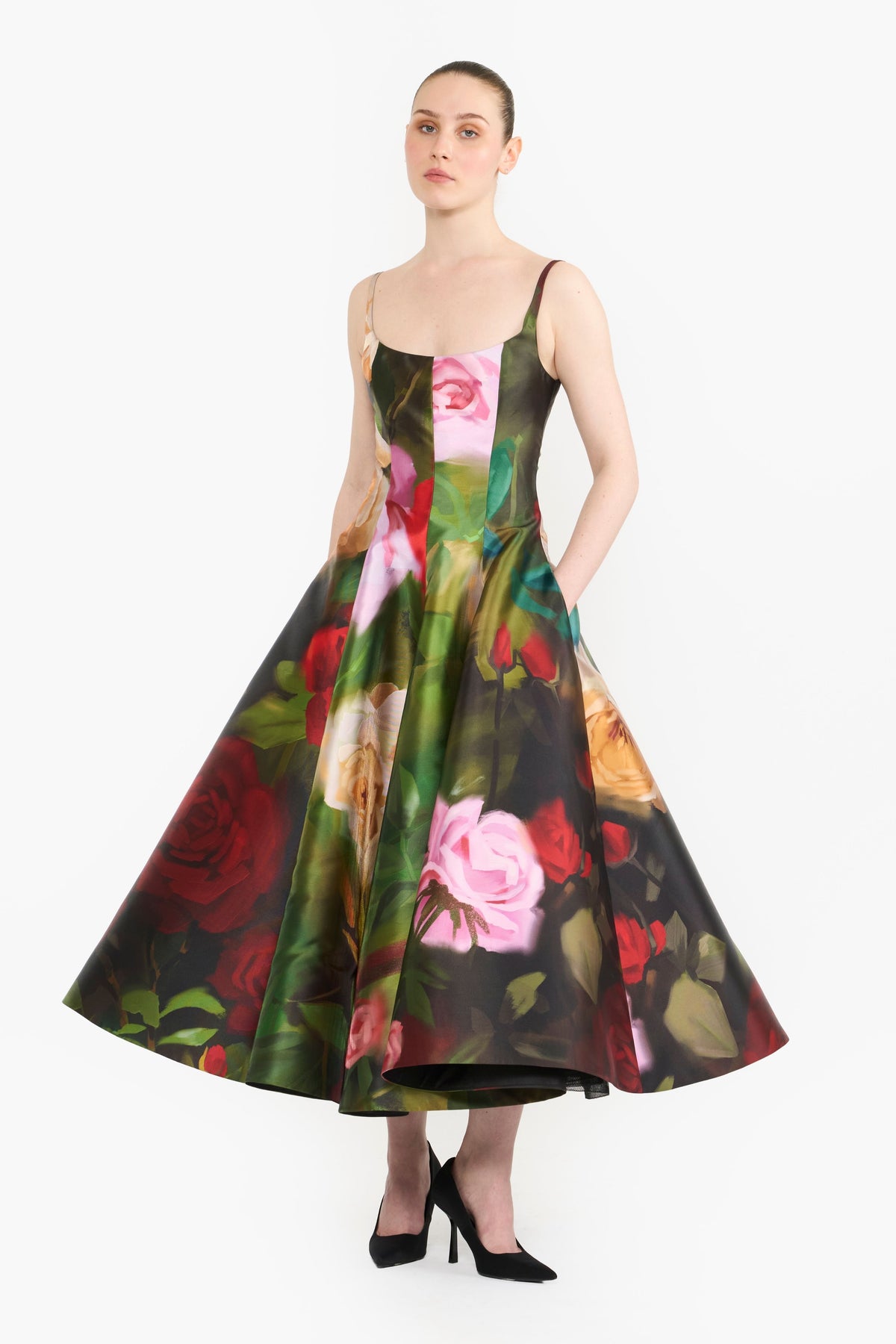 Panelled Flared Midi