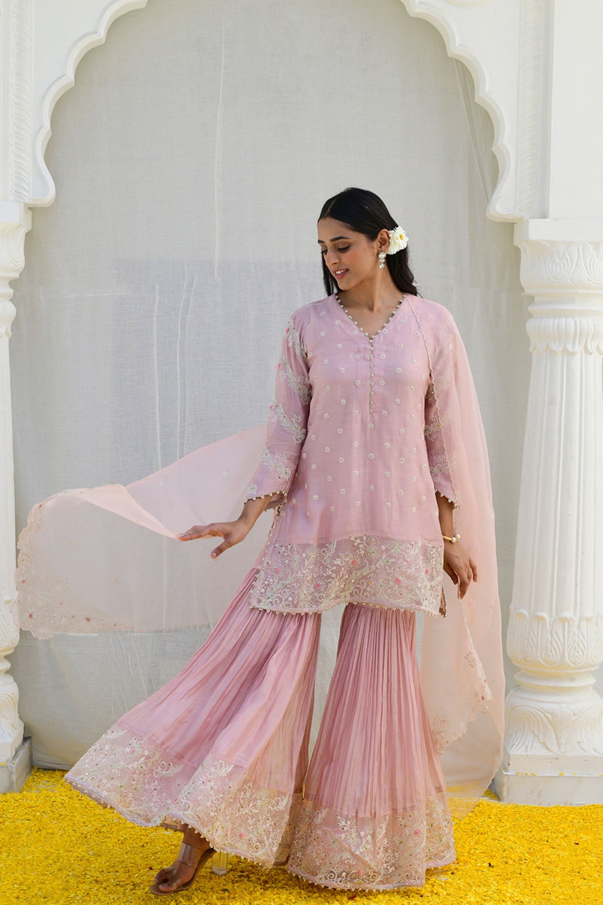Pink Reef Heavy Sharara set