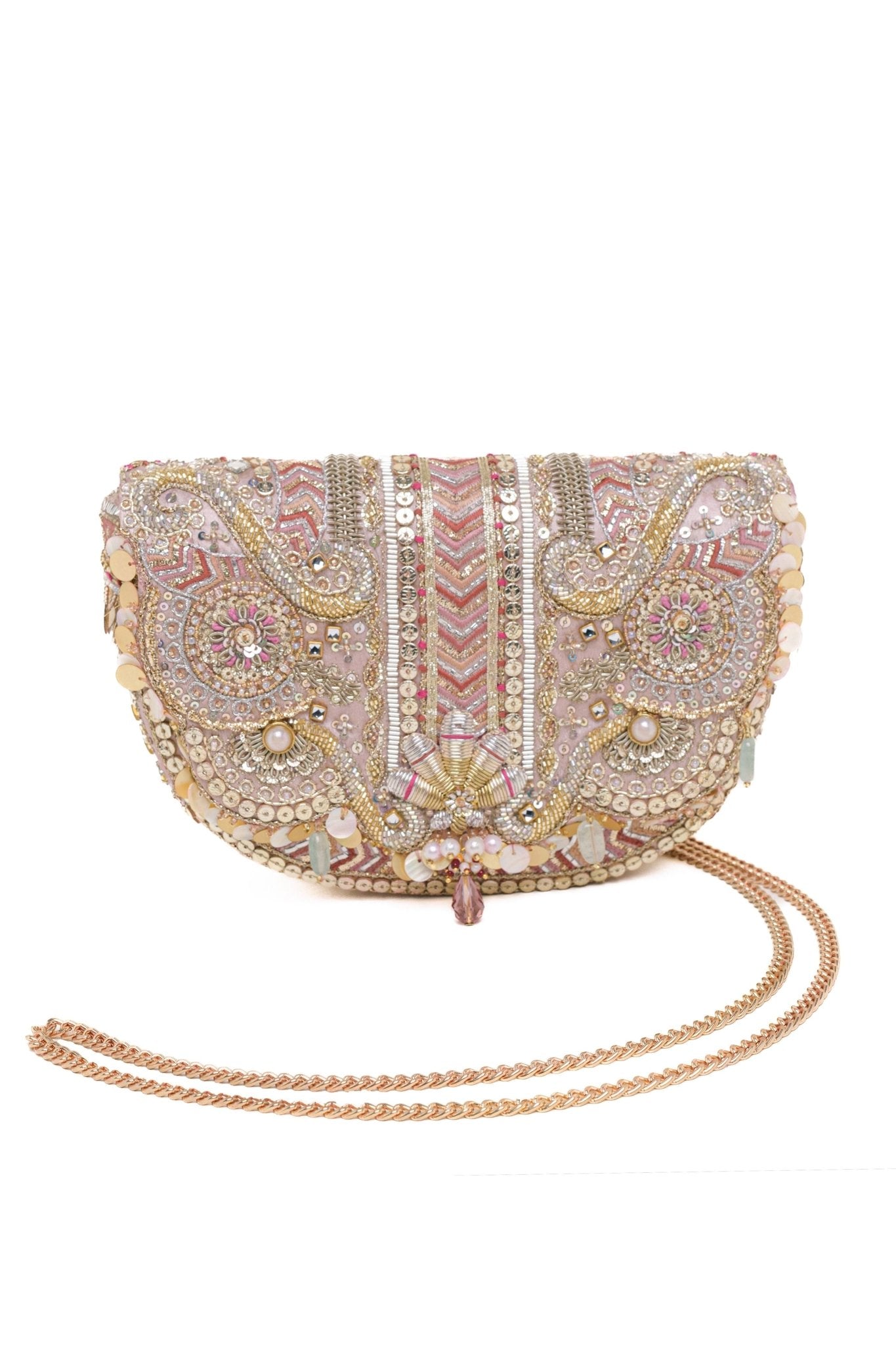 Blush Rangrez Flapover Clutch - Doux Amour - Elahe