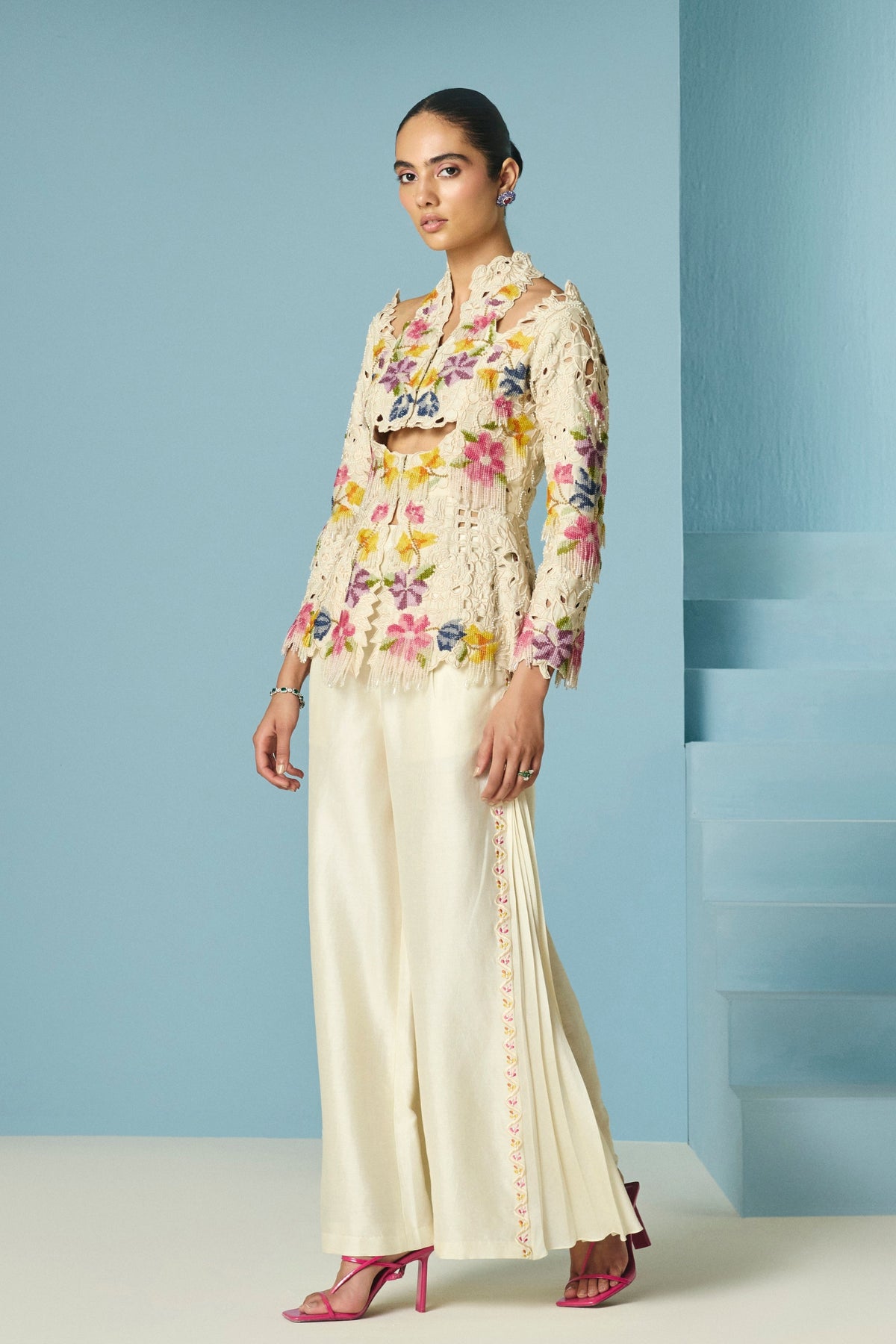 Ivory Cutwork Cutout Jacket