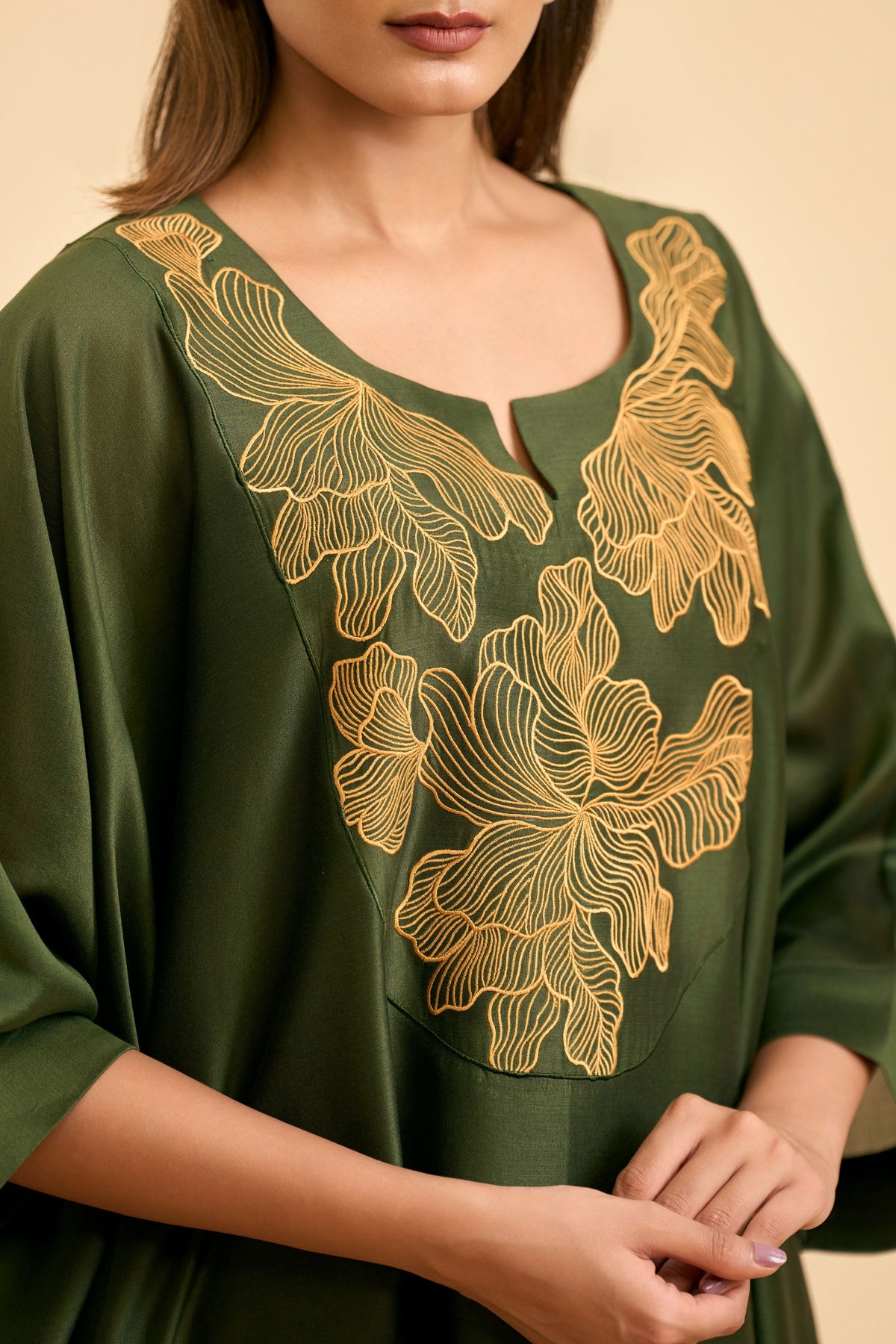 Olive Serenity Kaftan Set