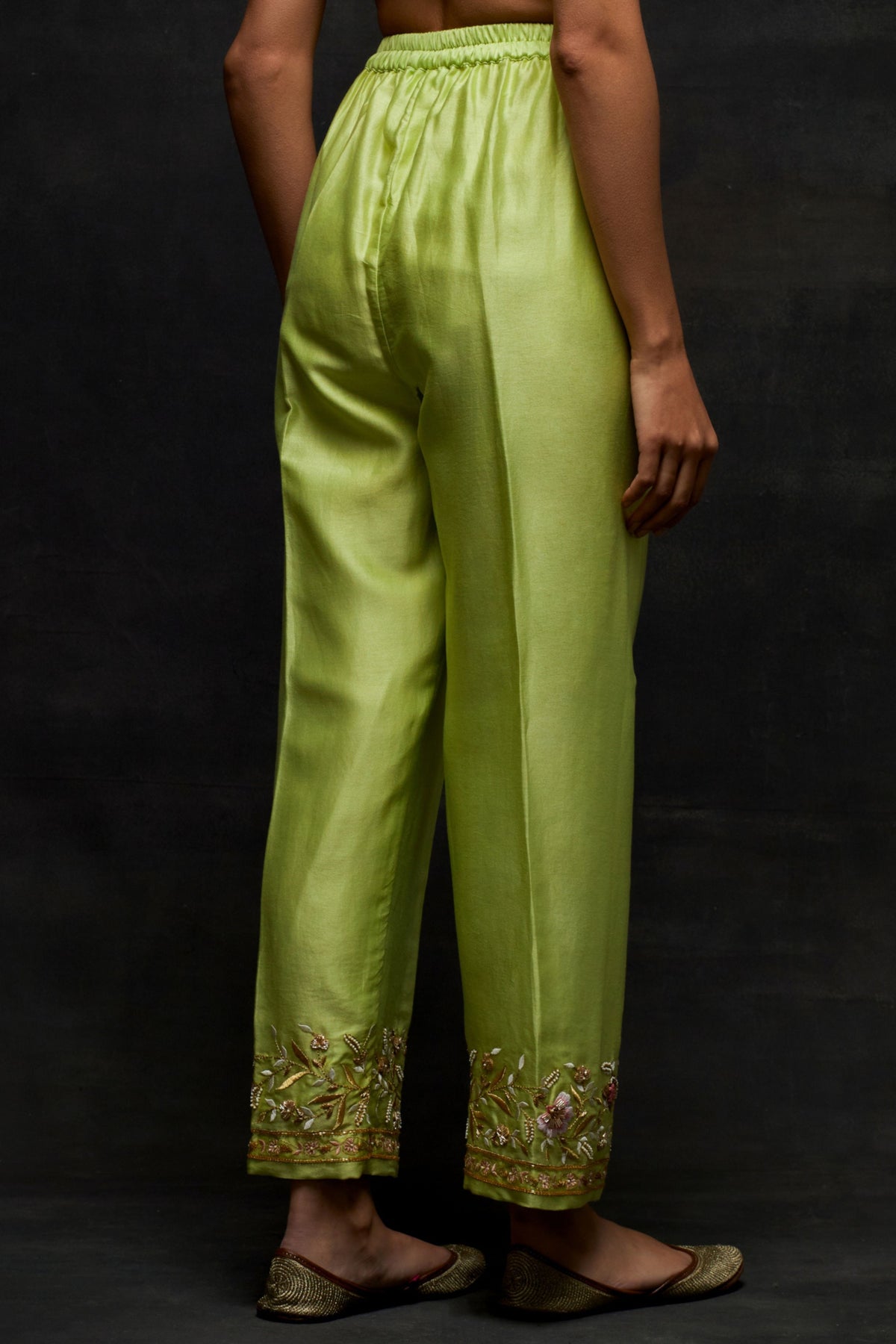 Green Placket Kurta Set