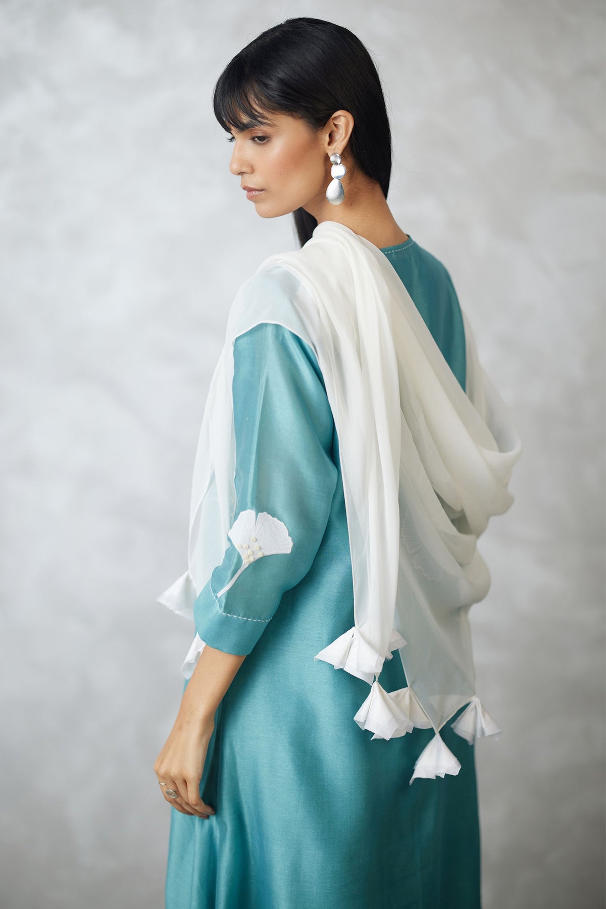 Seafoam Trapezium Kurta Set