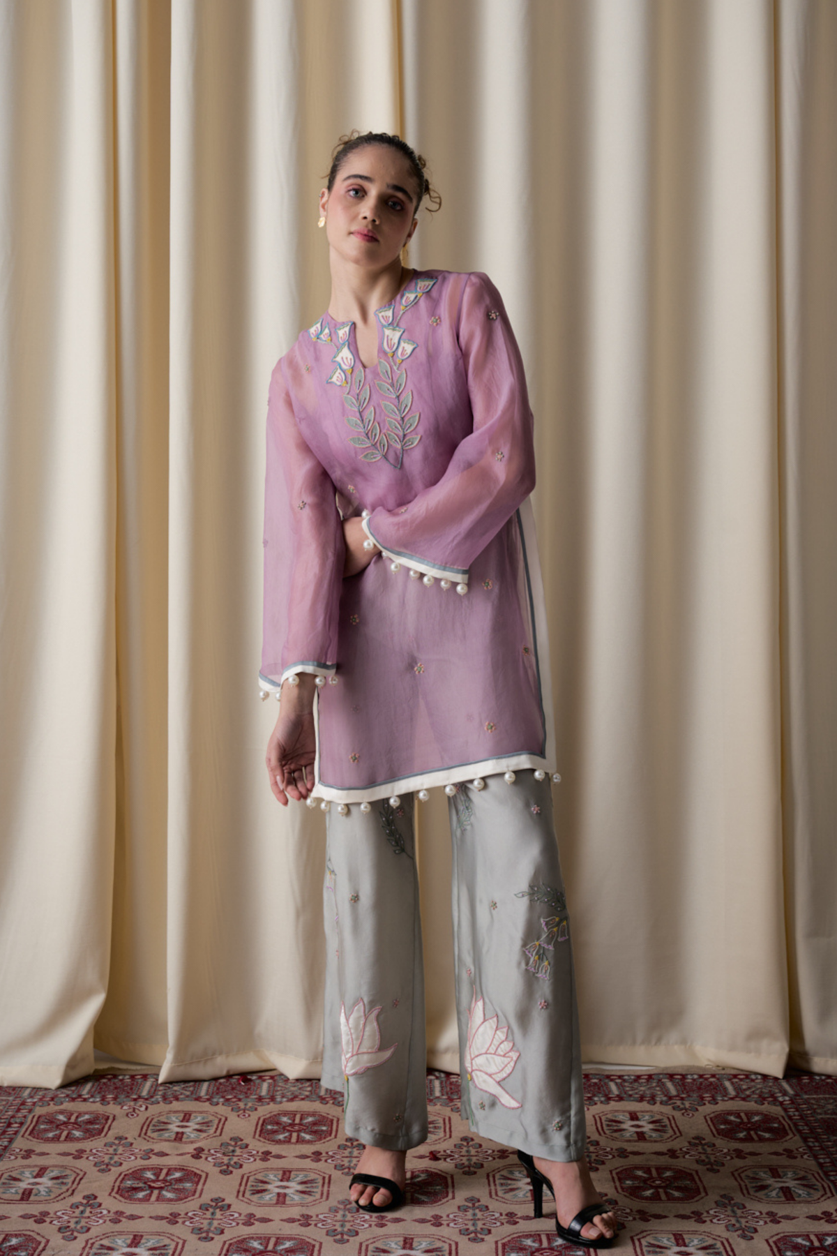 Lilac Sheer Tunic