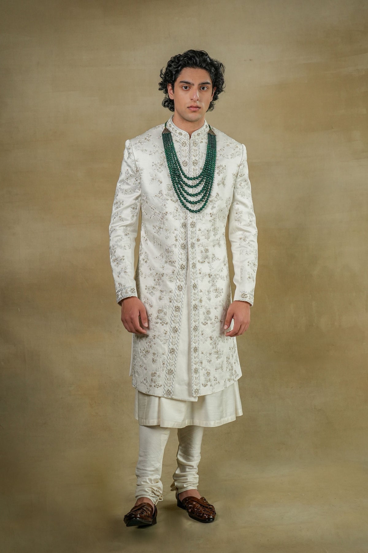 Gardenia White Sherwani