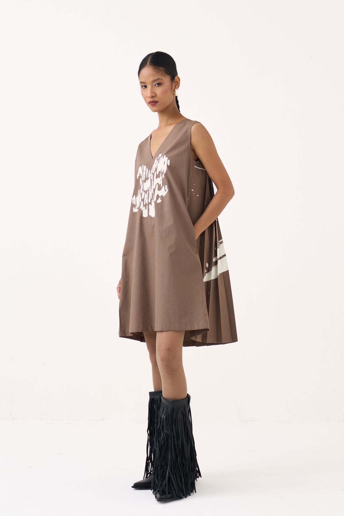 Short Back Pleat Dress