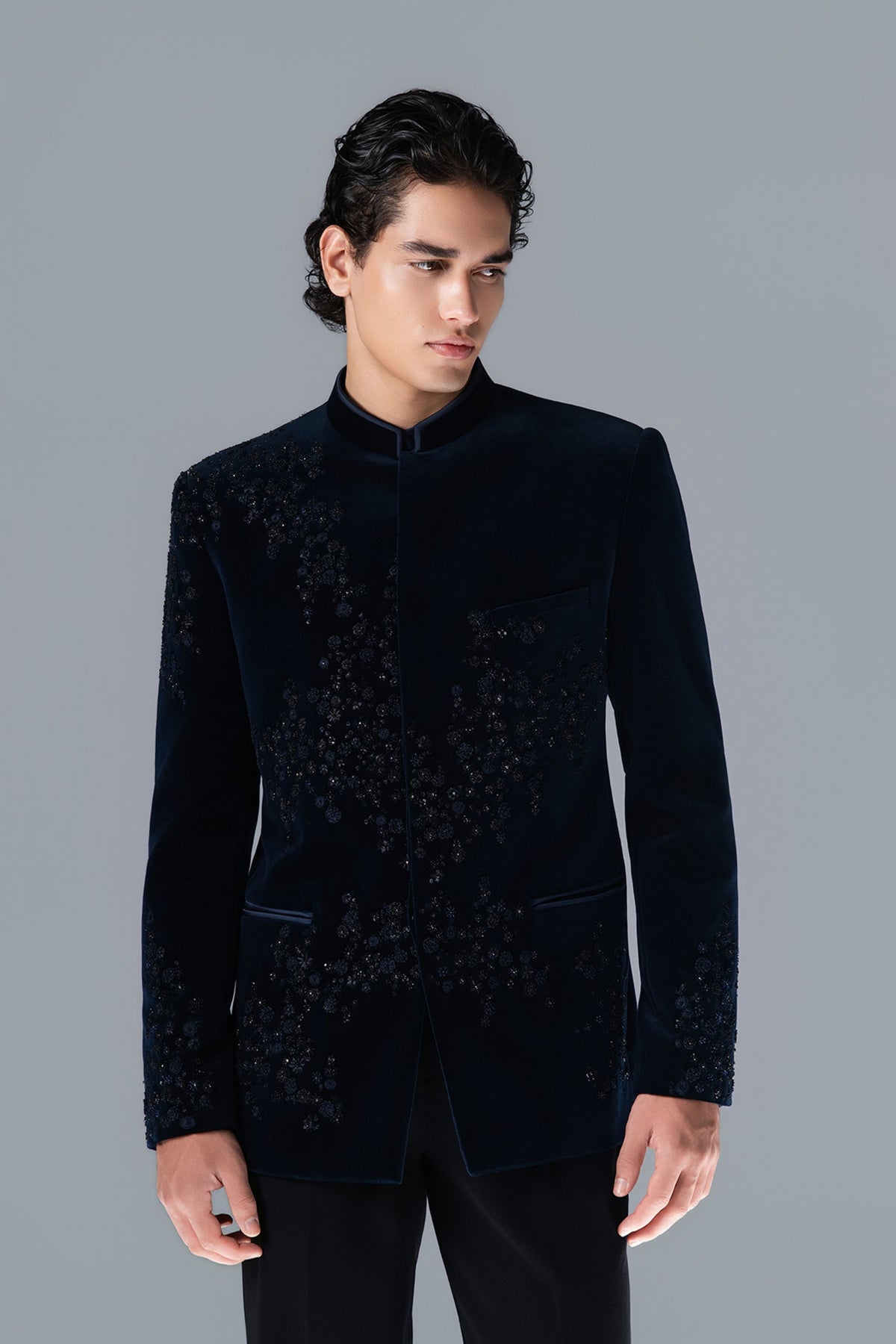 Midnight Constellation Bandhgala Set