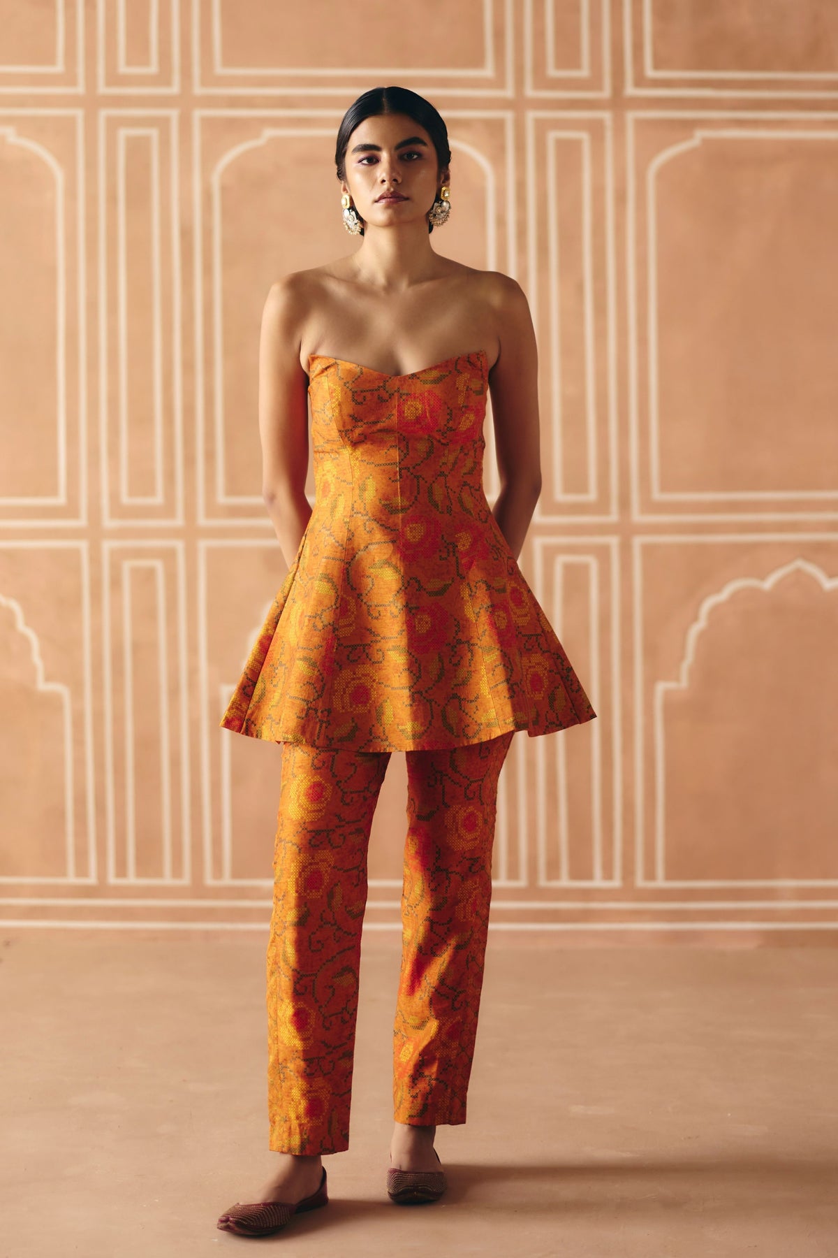 Burnt Orange Peplum Co-ord