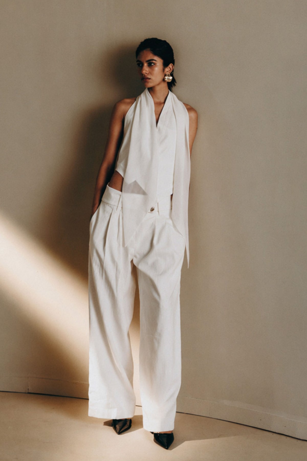 Low Waist Pinstripe Pants