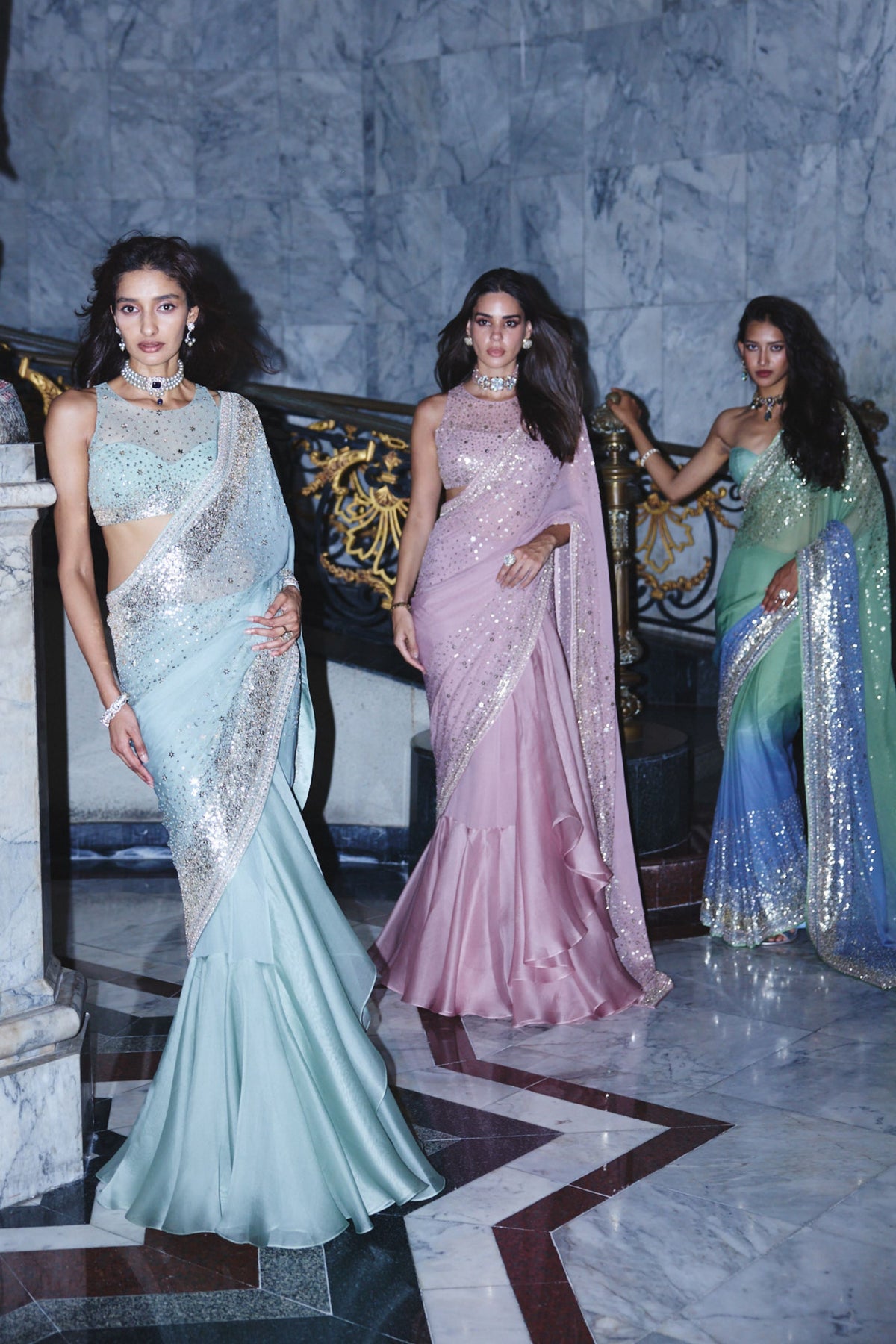 Ombre Star Saree