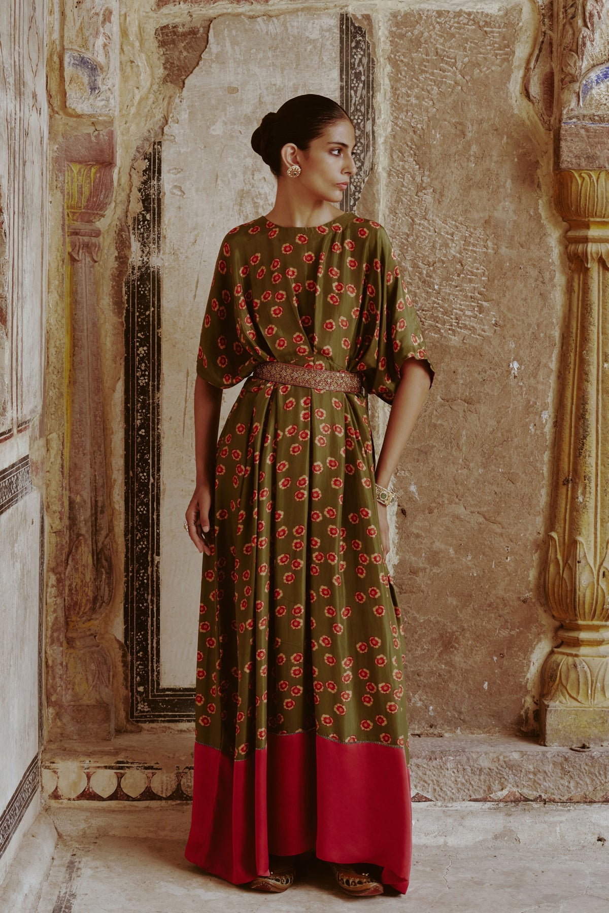 Green Belted Dress