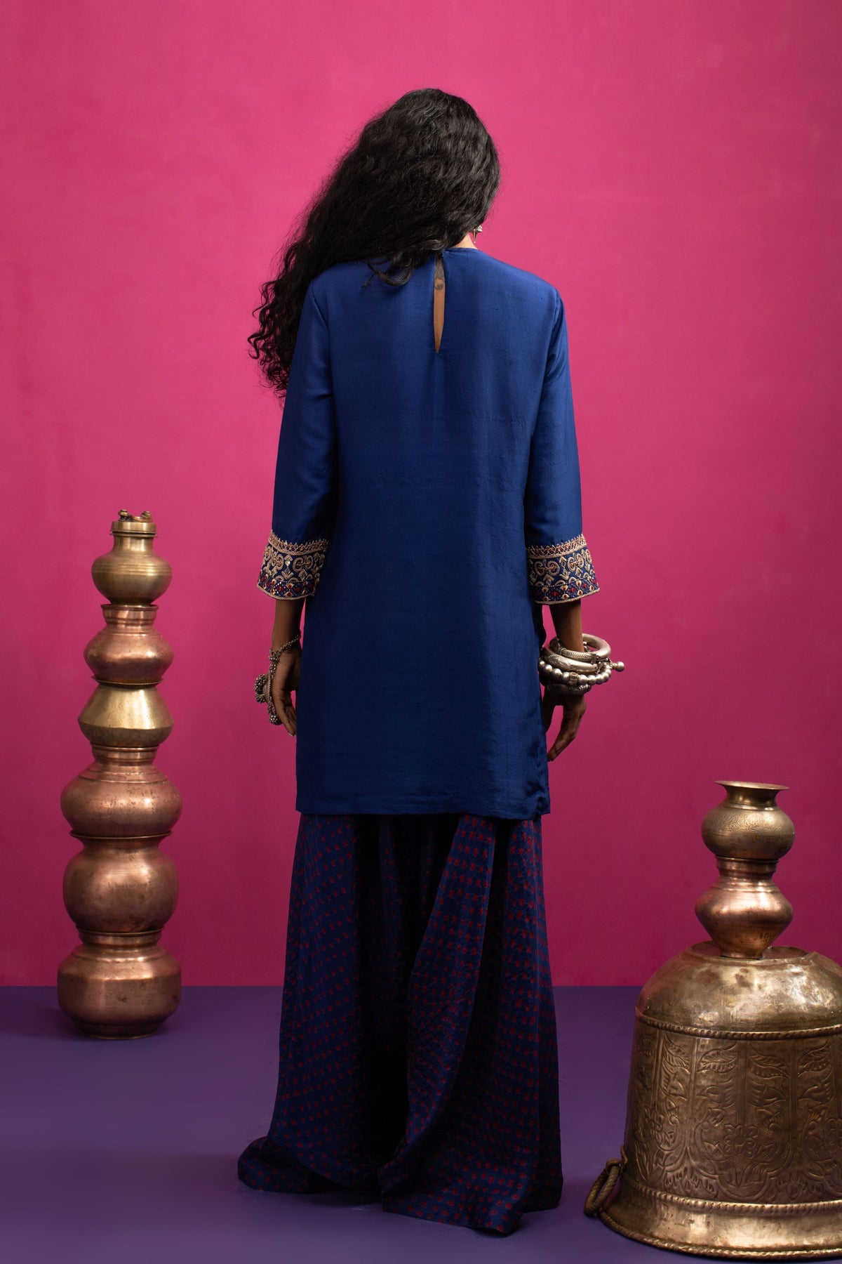 Love for Blue Sharara Set