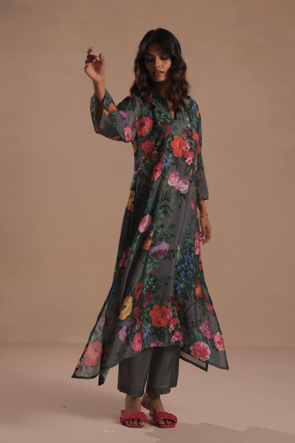 Carnation Grey Kurta Set