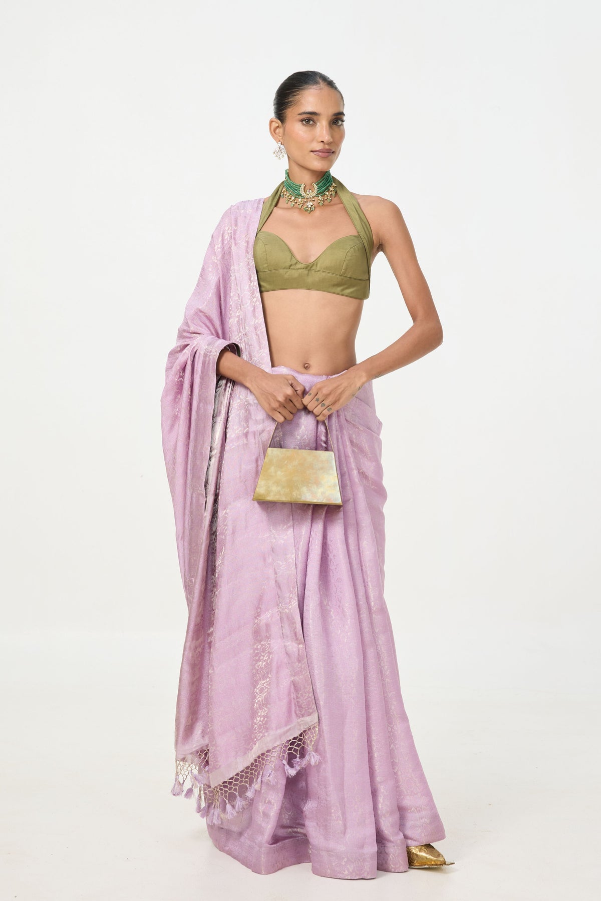 Lavender Tissue Saree