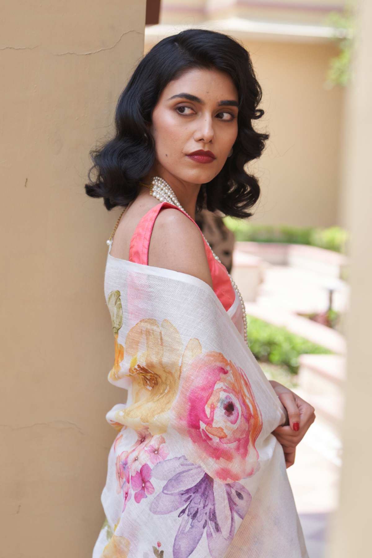 Kusum White Saree