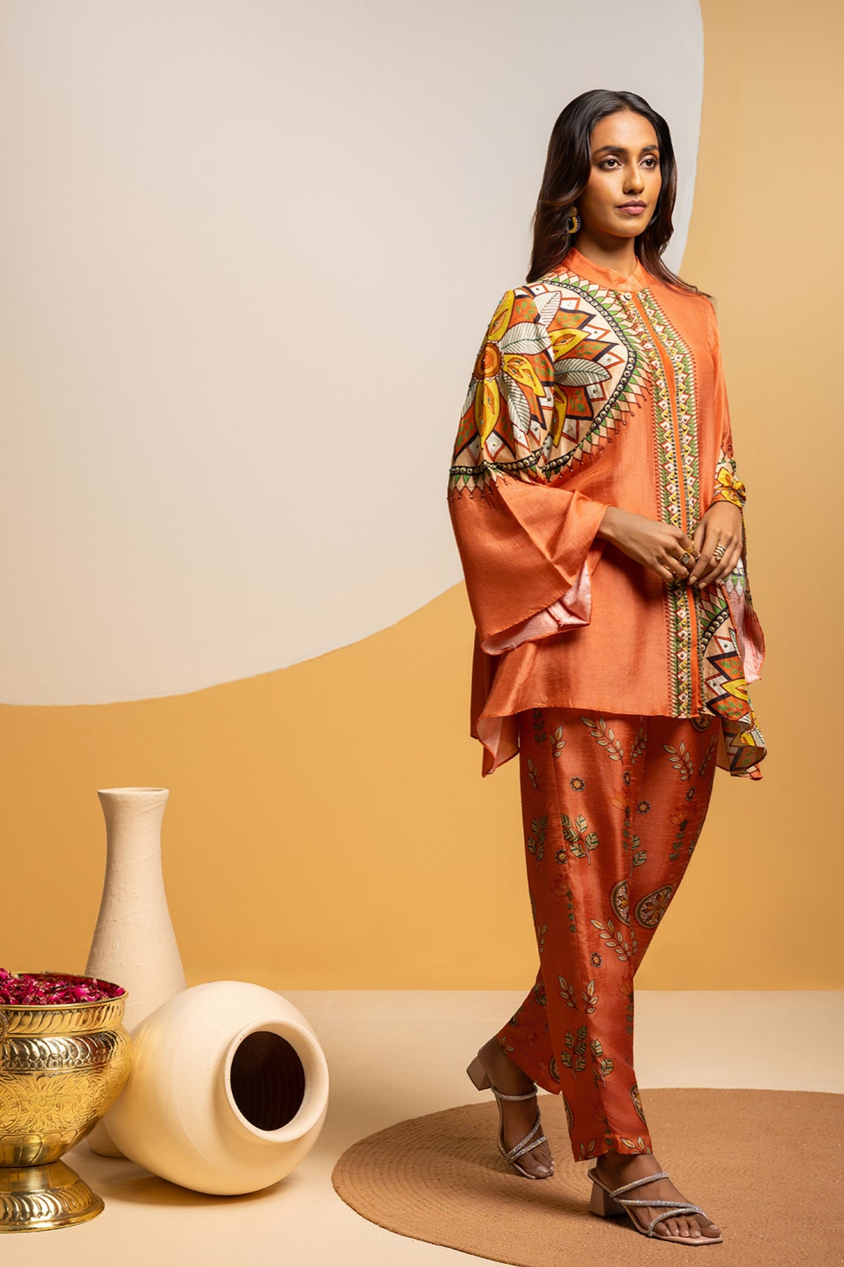 Rust Taarani Co-ord Set