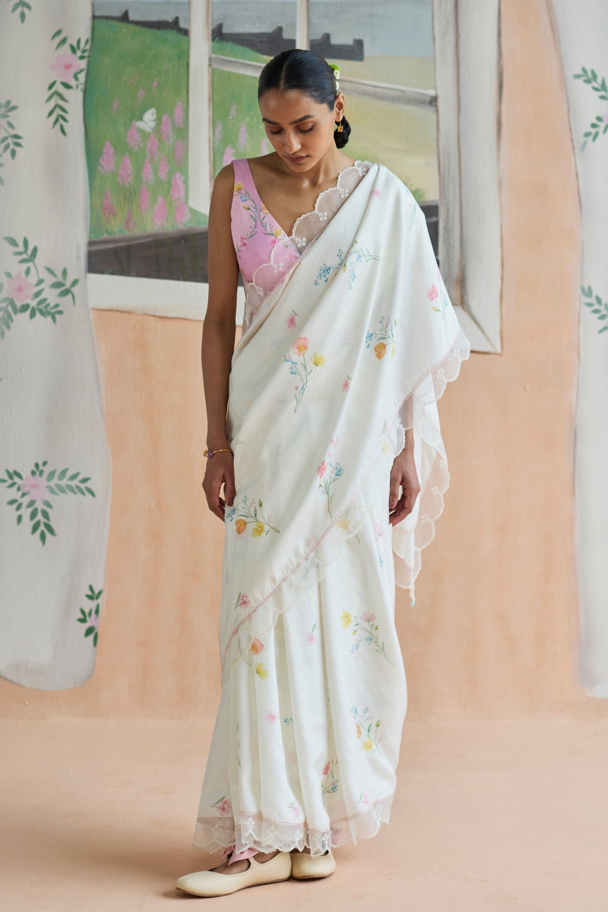 Florist Mulberry Silk Sari