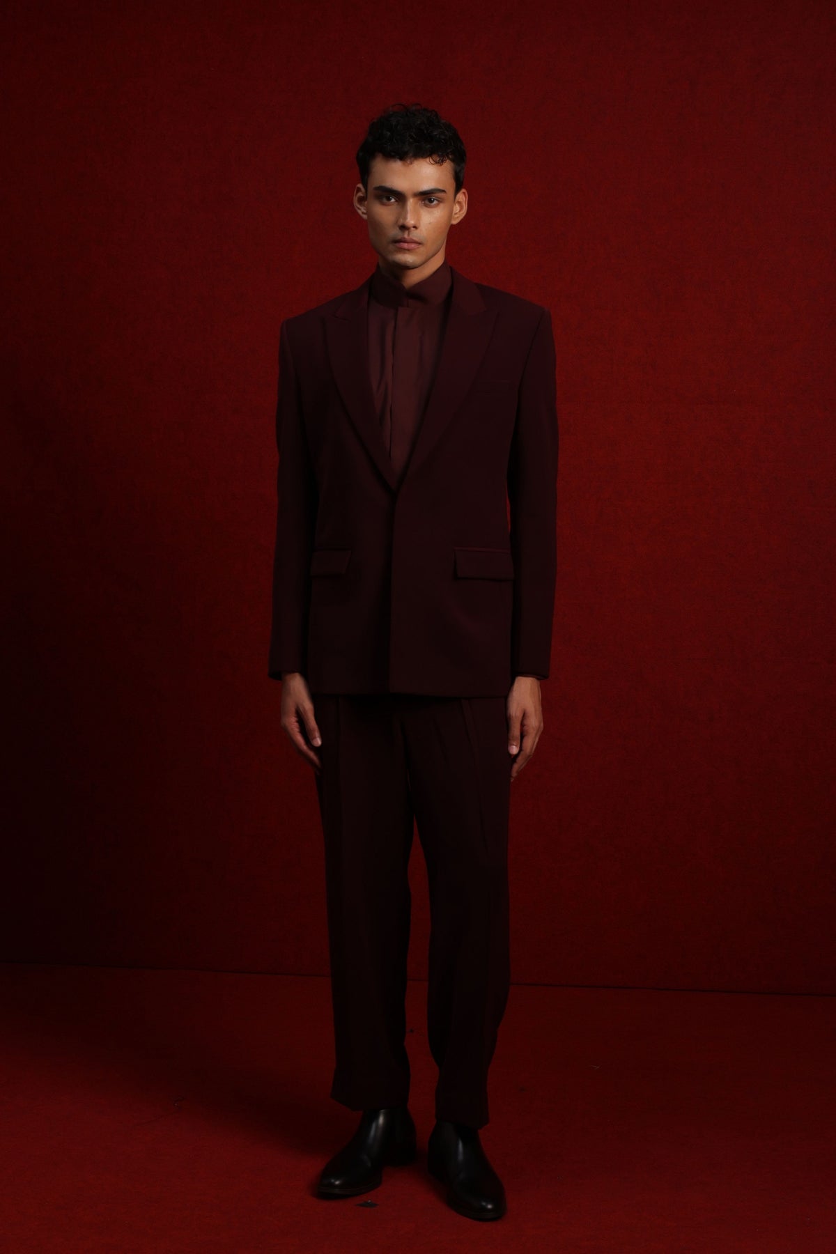 Burgundy Classic Suit Set