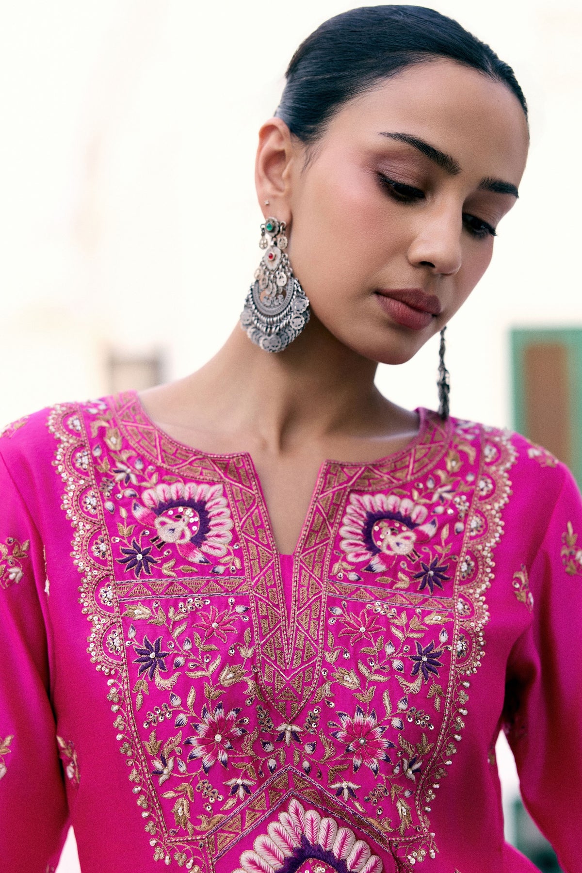 Peacock Bloom Kurta Set