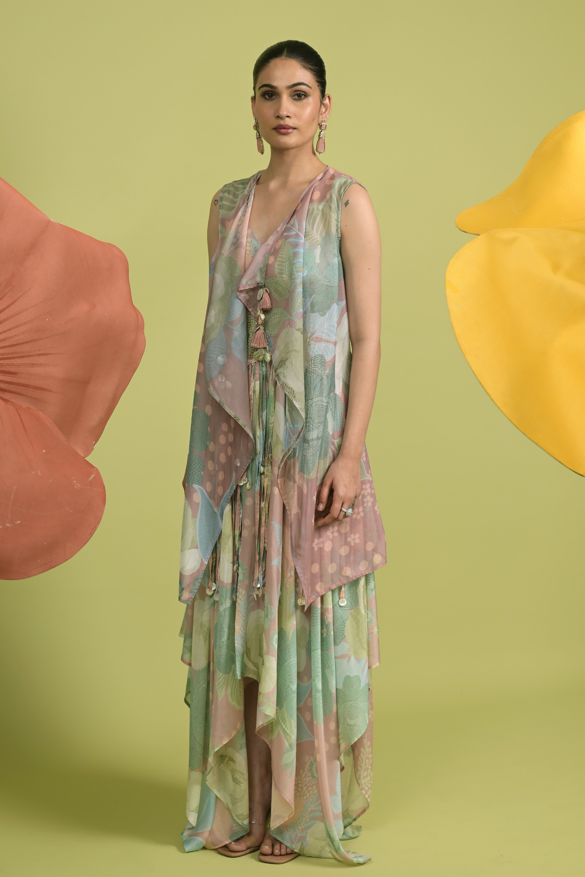 Asymmetrical Cresents Dress