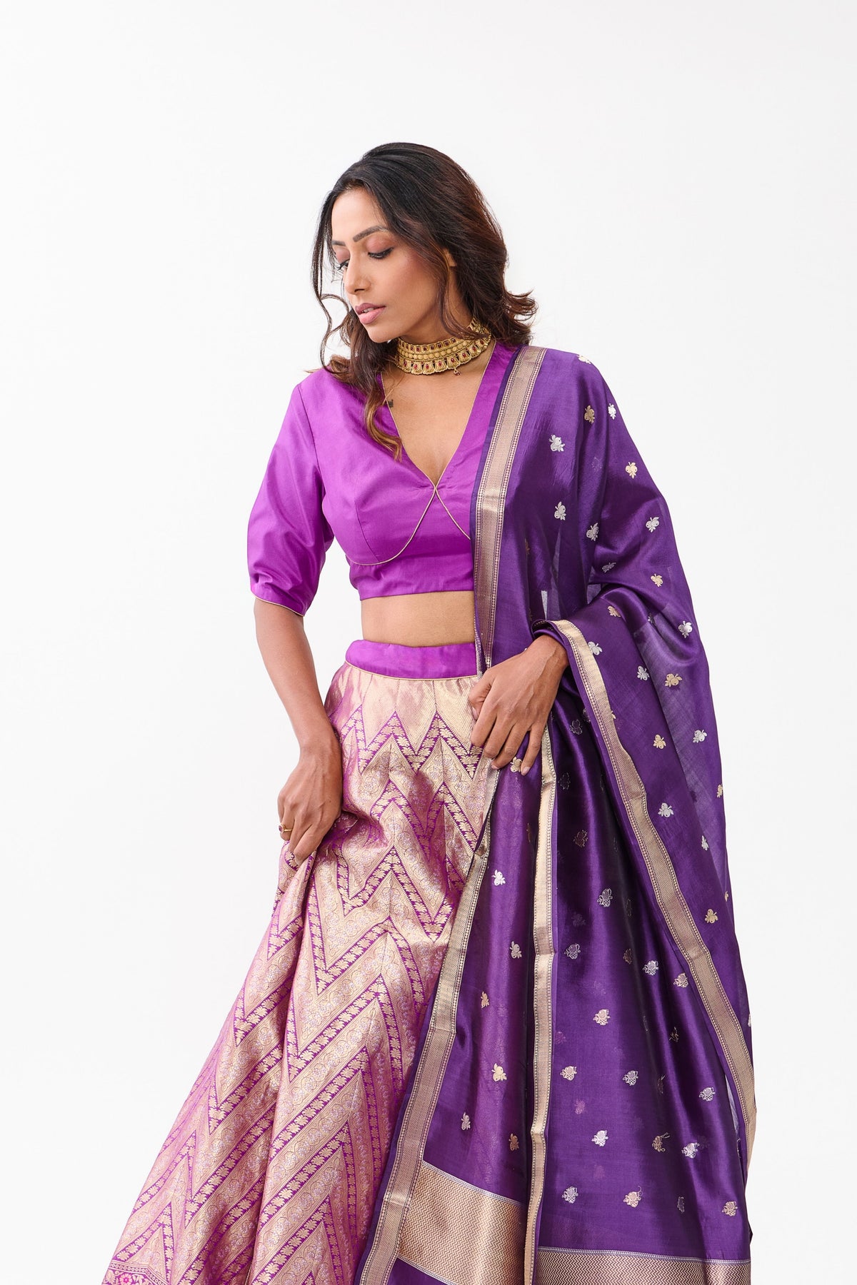 Purple Aarwa Lehenga Set